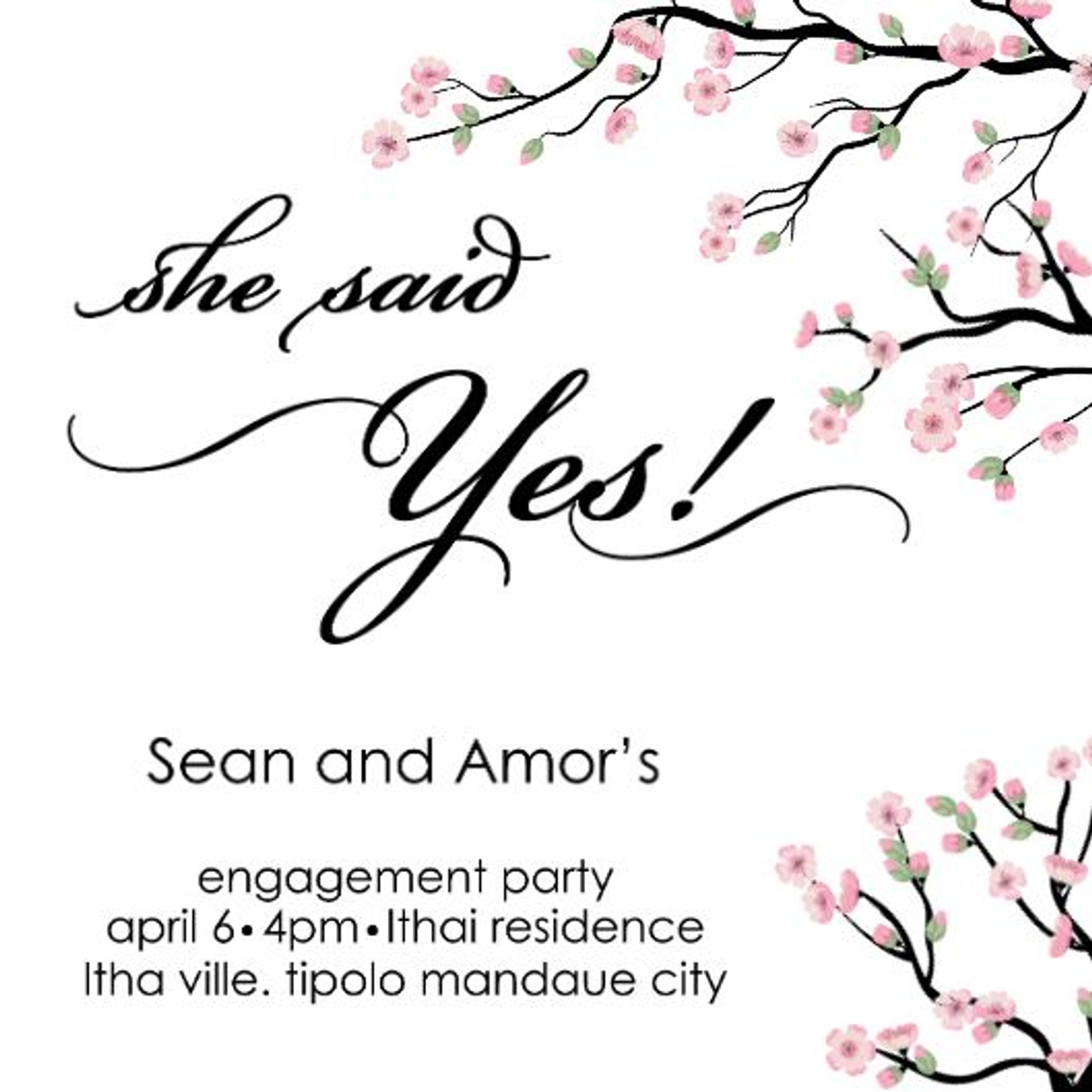 engagement invite by Mary Mae Dagwayan engagement invite in Invitation Card Design Inspiration by Mary Mae Dagwayan
