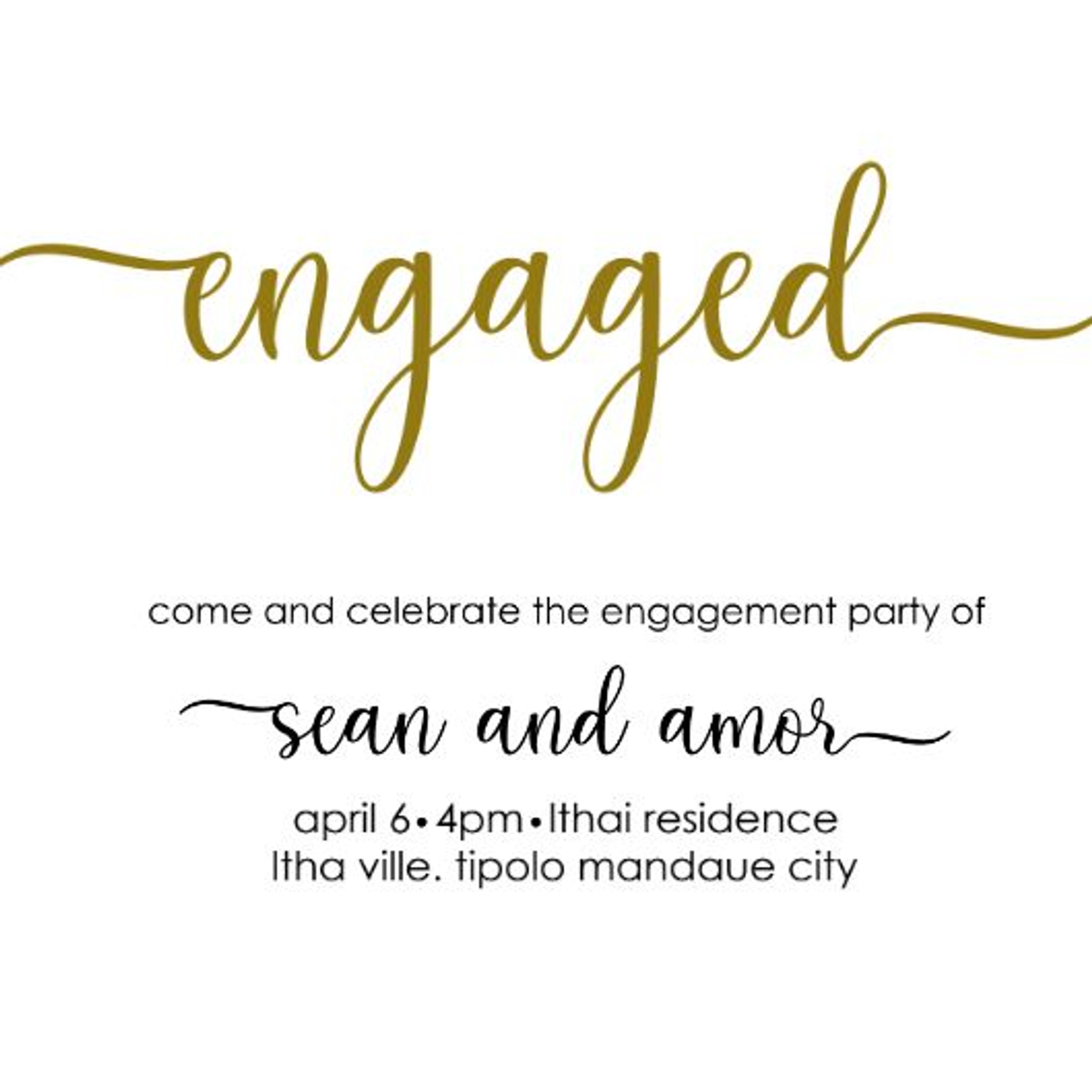 engagement invite by Mary Mae Dagwayan engagement invite in Invitation Card Design Inspiration by Mary Mae Dagwayan