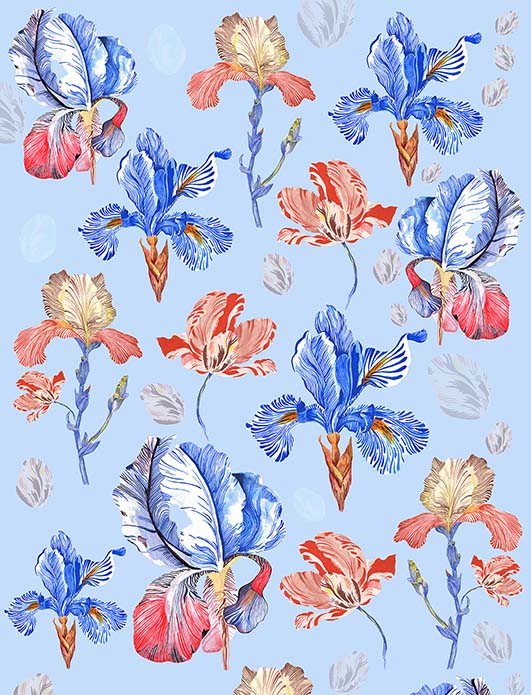 Iris design in Pattern & Surface Design Inspiration by Husnah Anwar