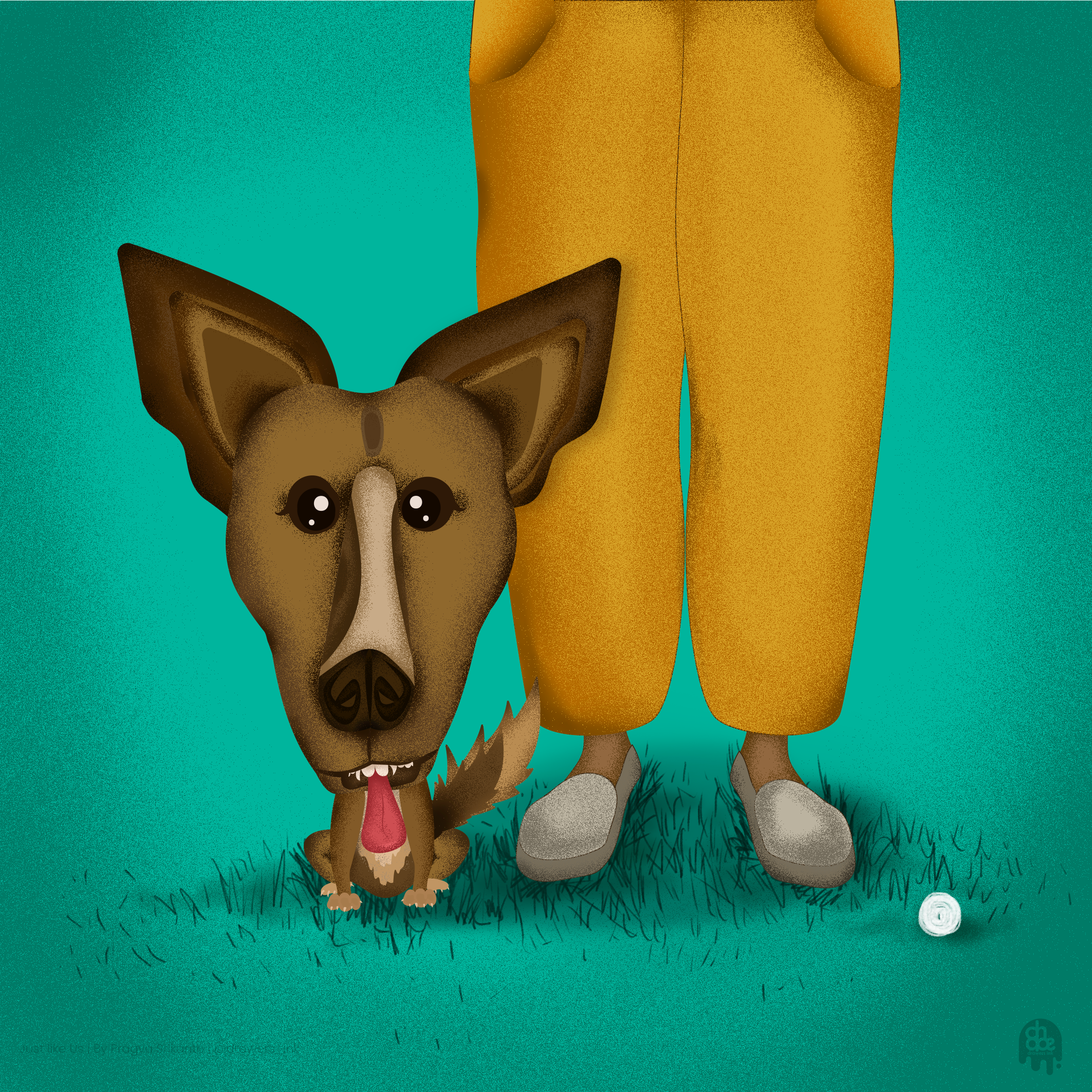 Doggo and me in Cartoon & Caricature Inspiration by Pragya Srikanth