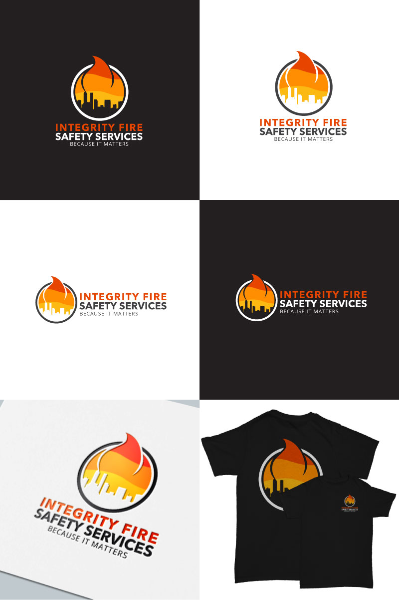 Fire Integrity Logo Fire Safety Logo Design Business Logo. GM Fire & Safety By CraigMBC