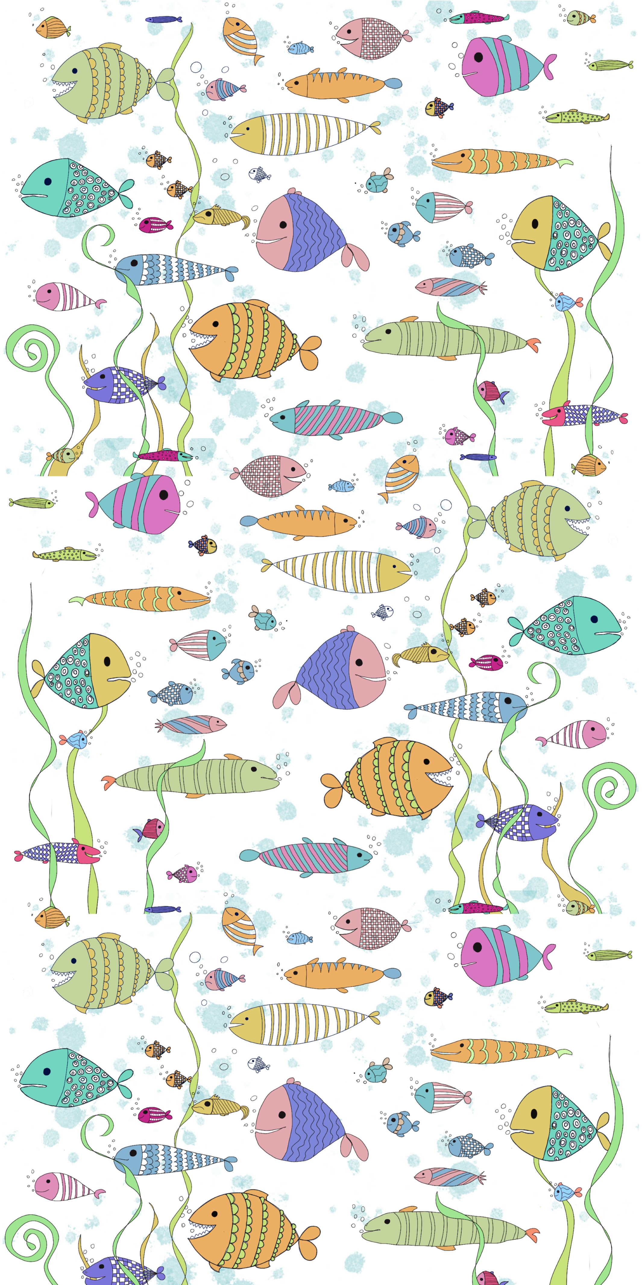 funny fishes by Ekaterina Gurova funny fishes in Pattern & Surface Design Inspiration by Ekaterina Gurova
