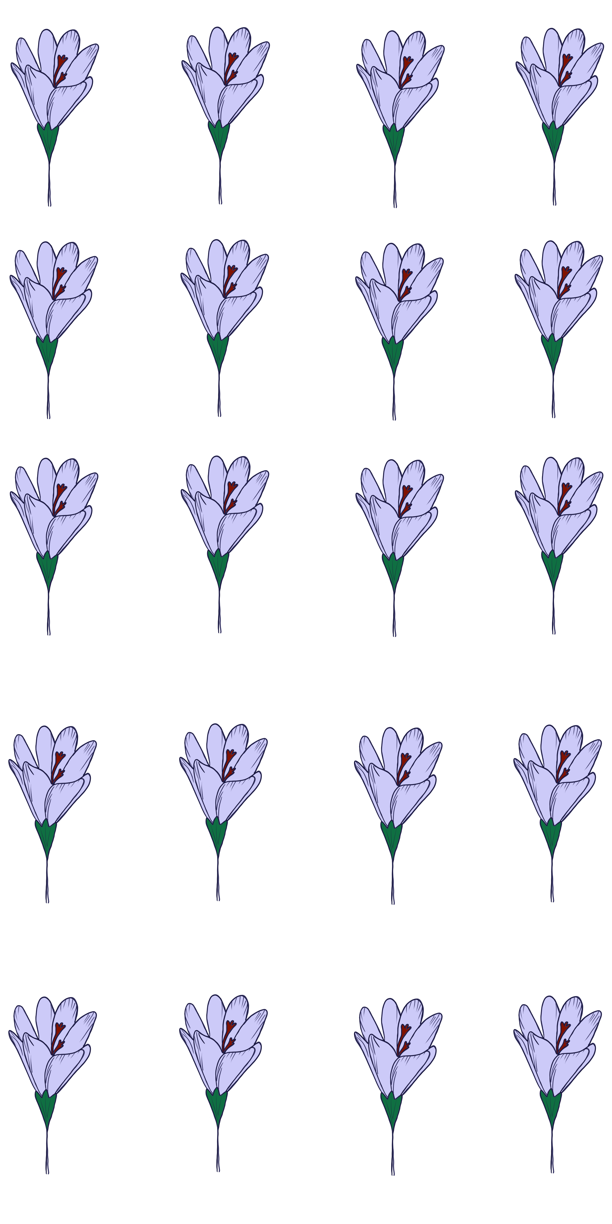 Safran flower pattern in Pattern & Surface Design Inspiration by Ekaterina Gurova
