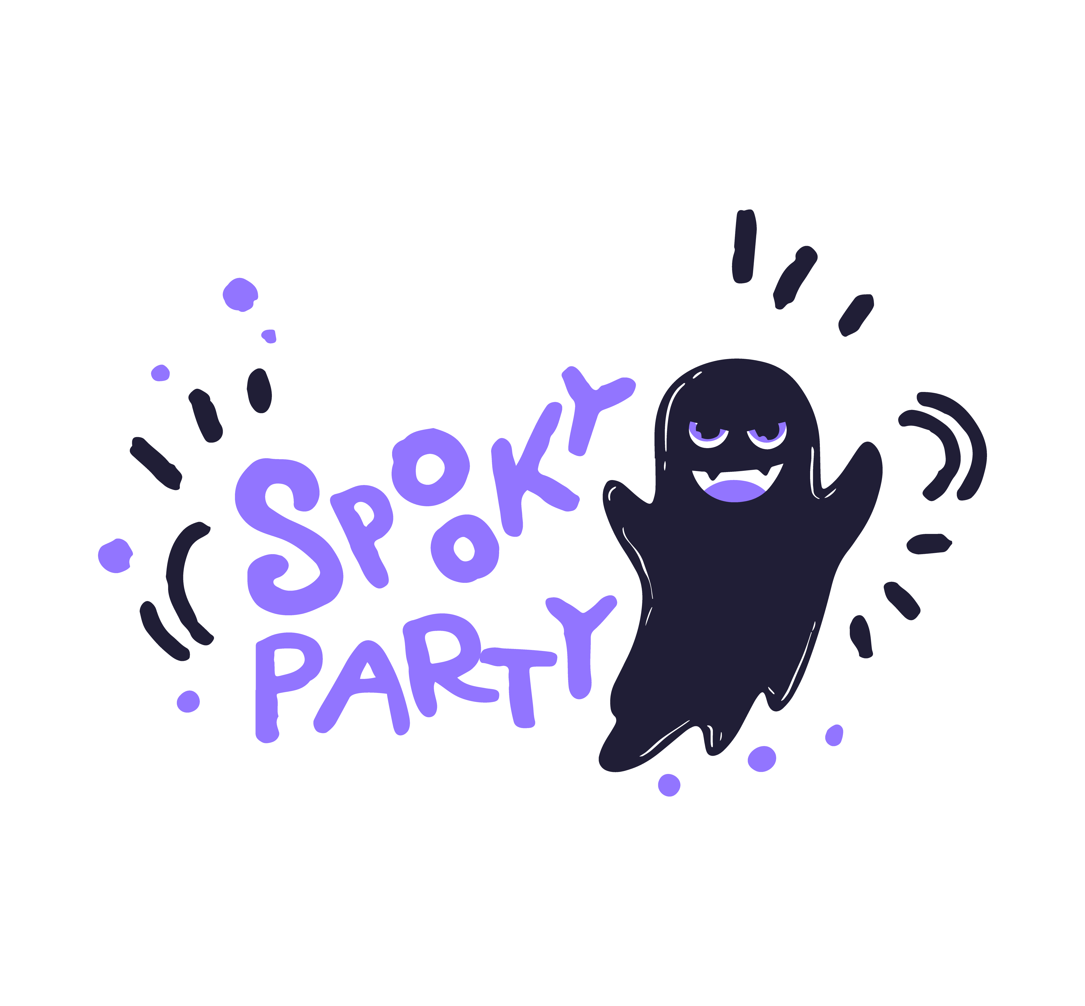 Spooky Party in Doodle Art Inspiration by Mounika Jawalkar