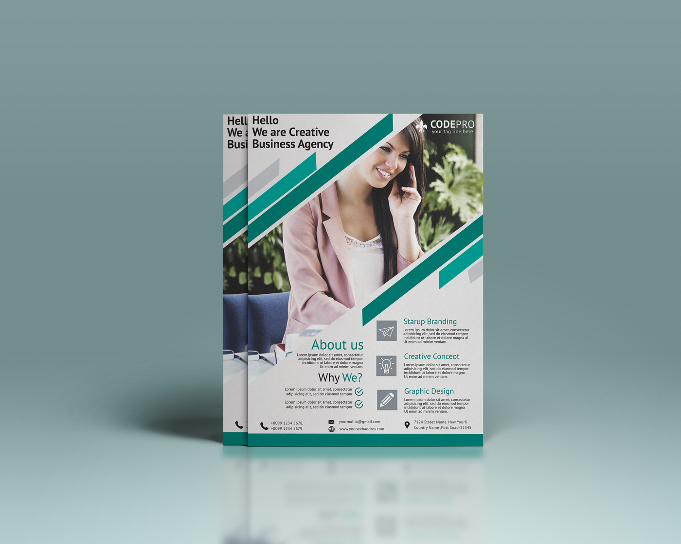 corroporate flyer in Brochure Design Inspiration by Khadizanany