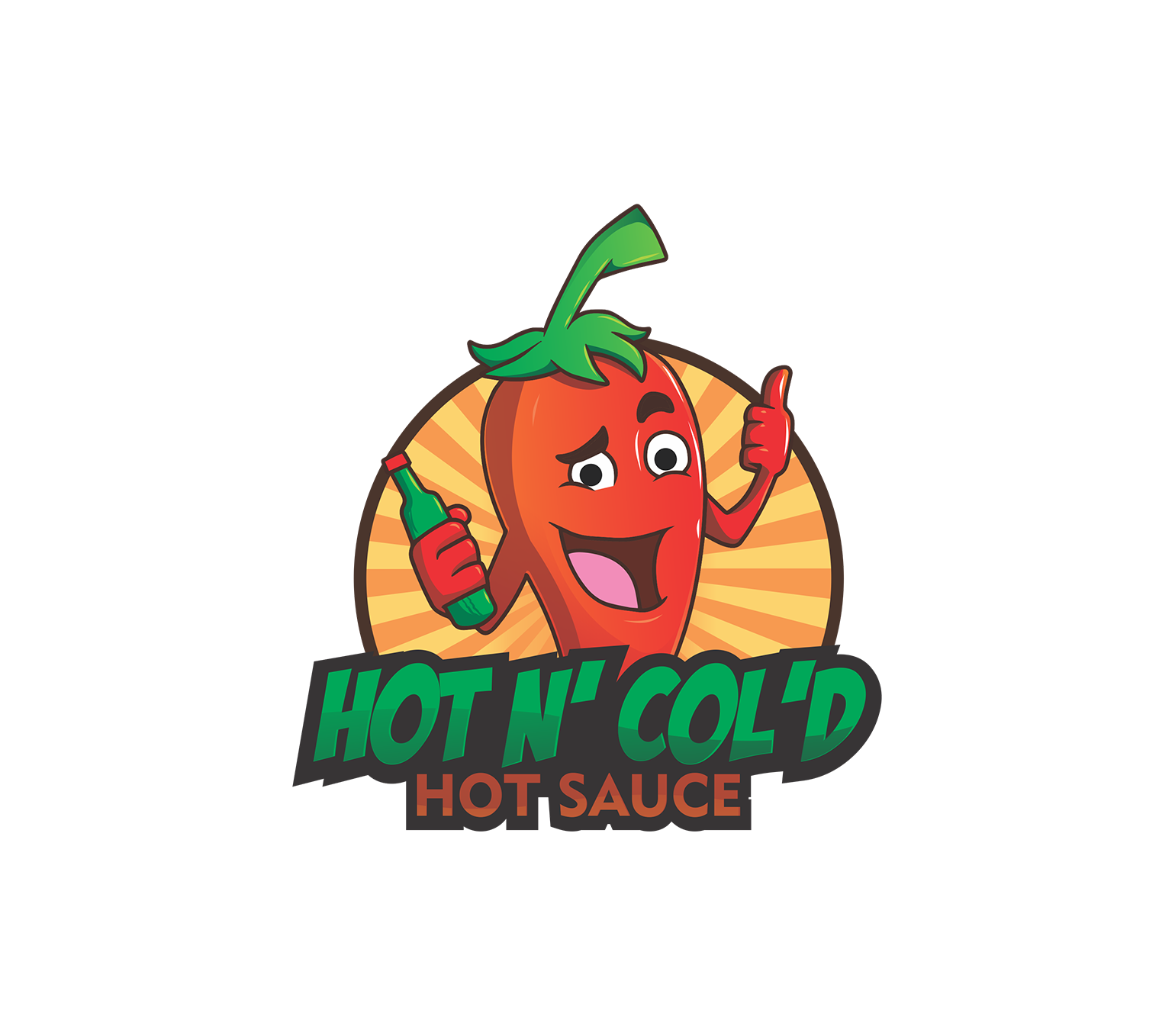 HOT N' COL'D HOT SAUCE by Kaw1ndra HOT N' COL'D HOT SAUCE in Logo Design Inspiration by Kaw1ndra