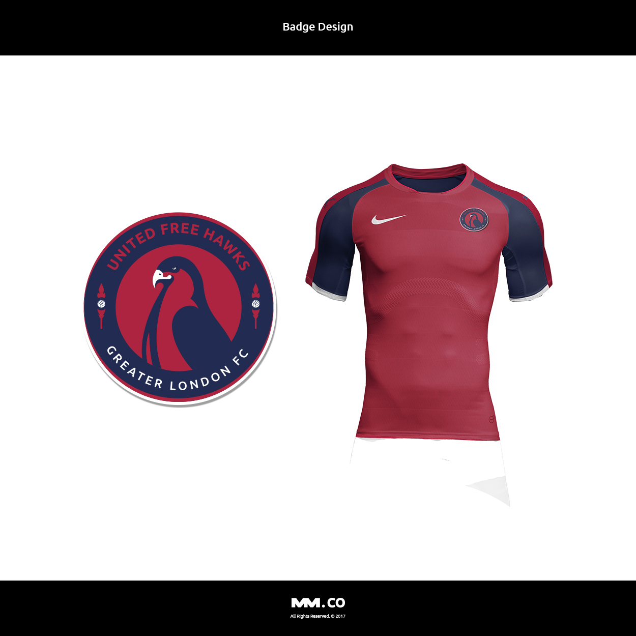 Logo Design - United Free Hawks FC Badge by Mm.co Logo Design - United Free Hawks FC Badge in Logo Design Inspiration by Mm.co