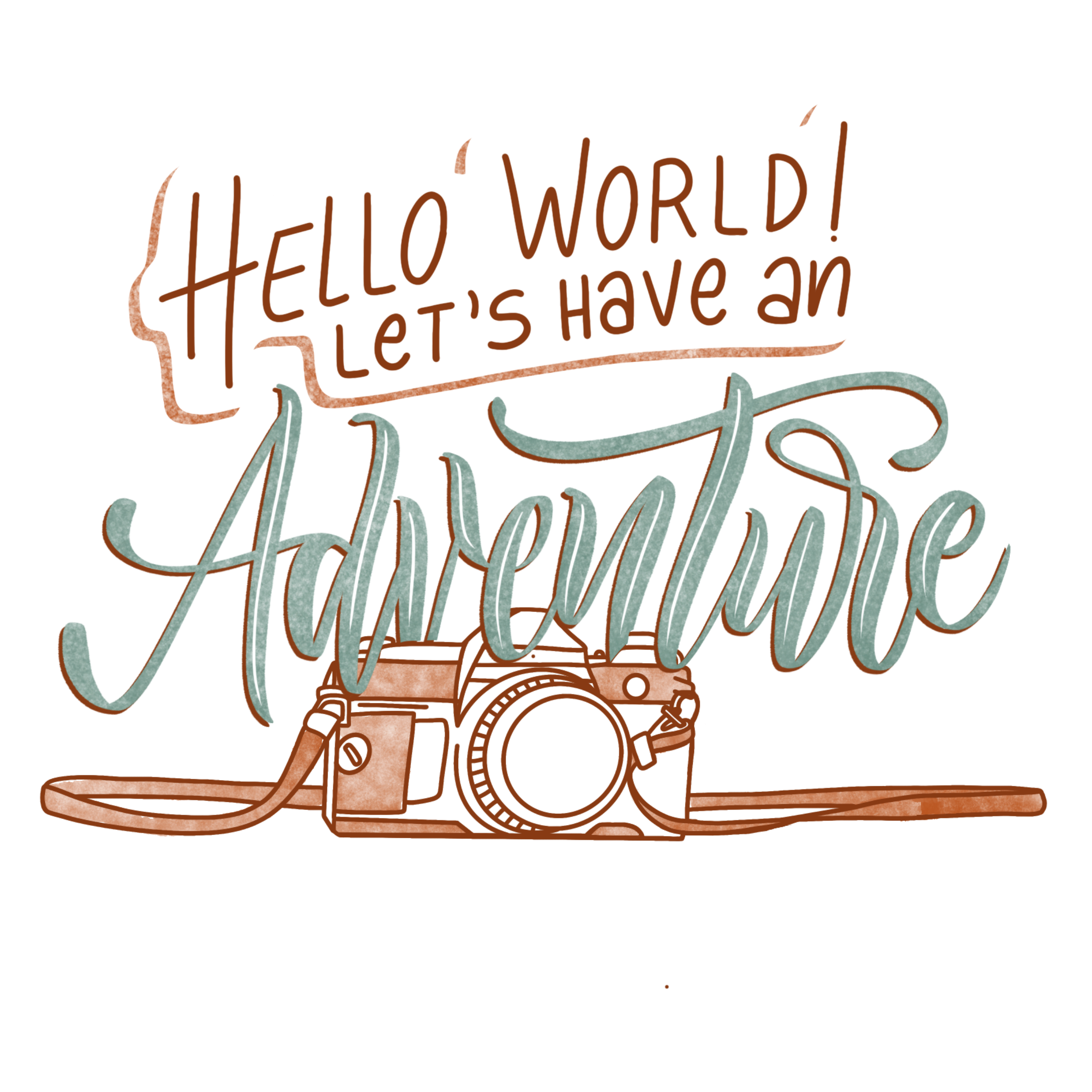 Hello world in Lettering Art Inspiration by Natasha Leis Cespedes