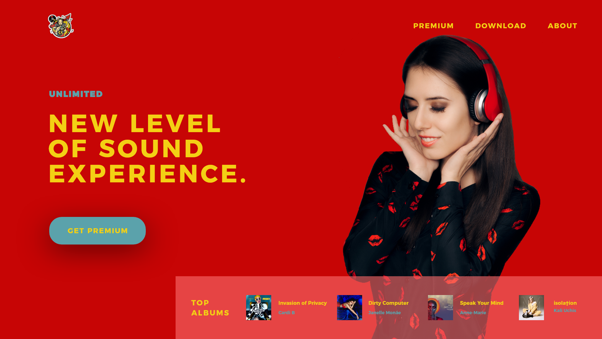 Musical Landing Page in Website Design Inspiration by Mahin239