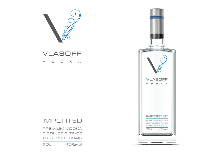 vlasoff vodka in Label Design Inspiration by Bc21