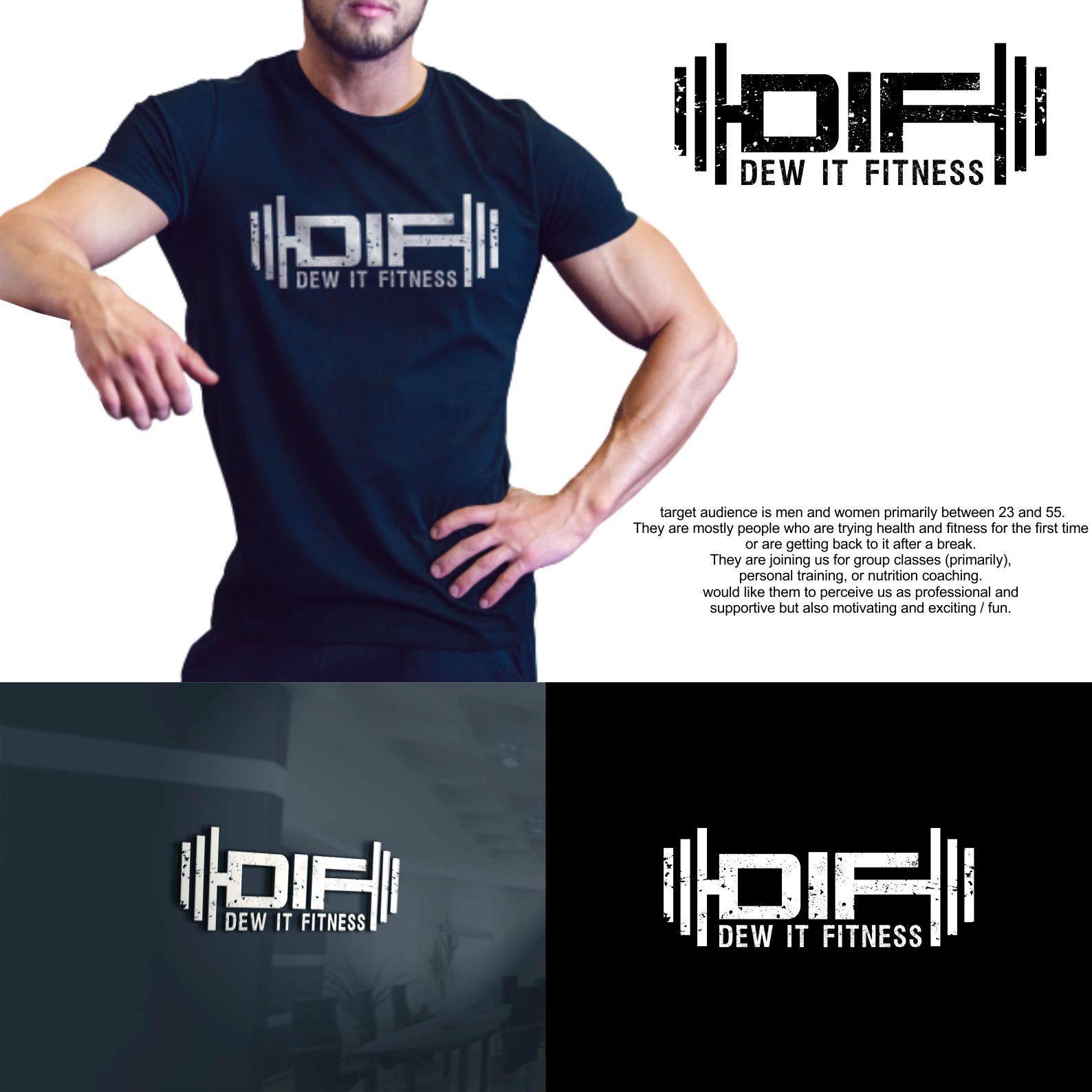 Dew it Fitness in Logo Design Inspiration by Duckon