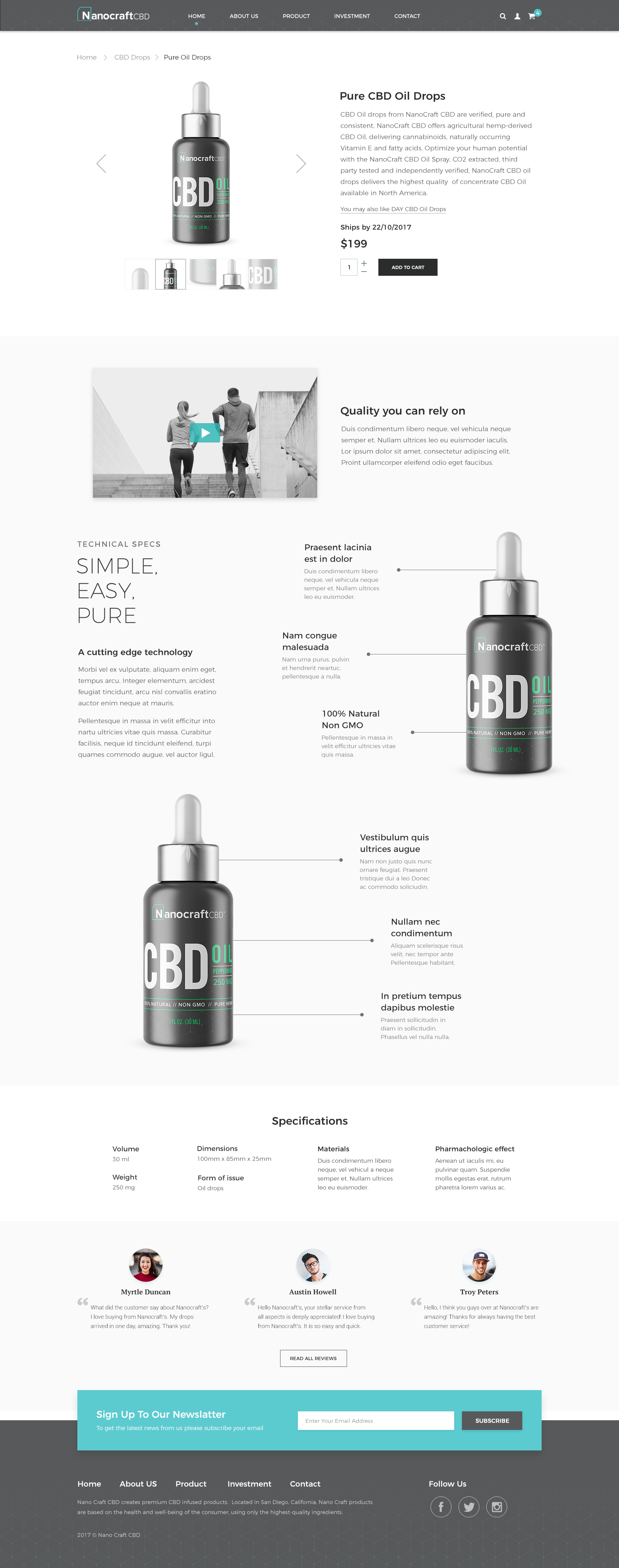 Product Page Design For Premium CBD Infused Products By Alejandro May ...