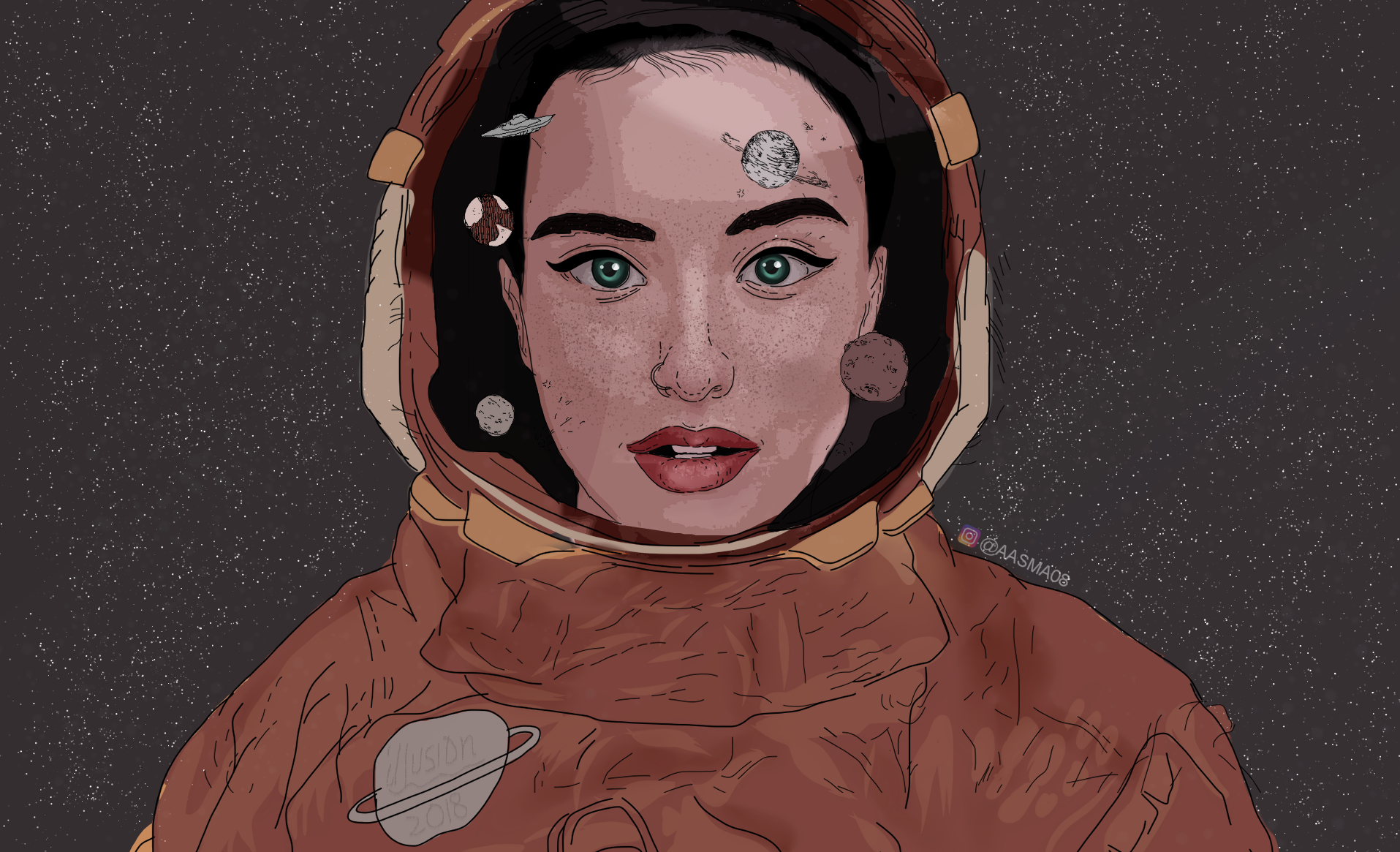 I Need Space in Digital Art Inspiration by Aasma Qureshi