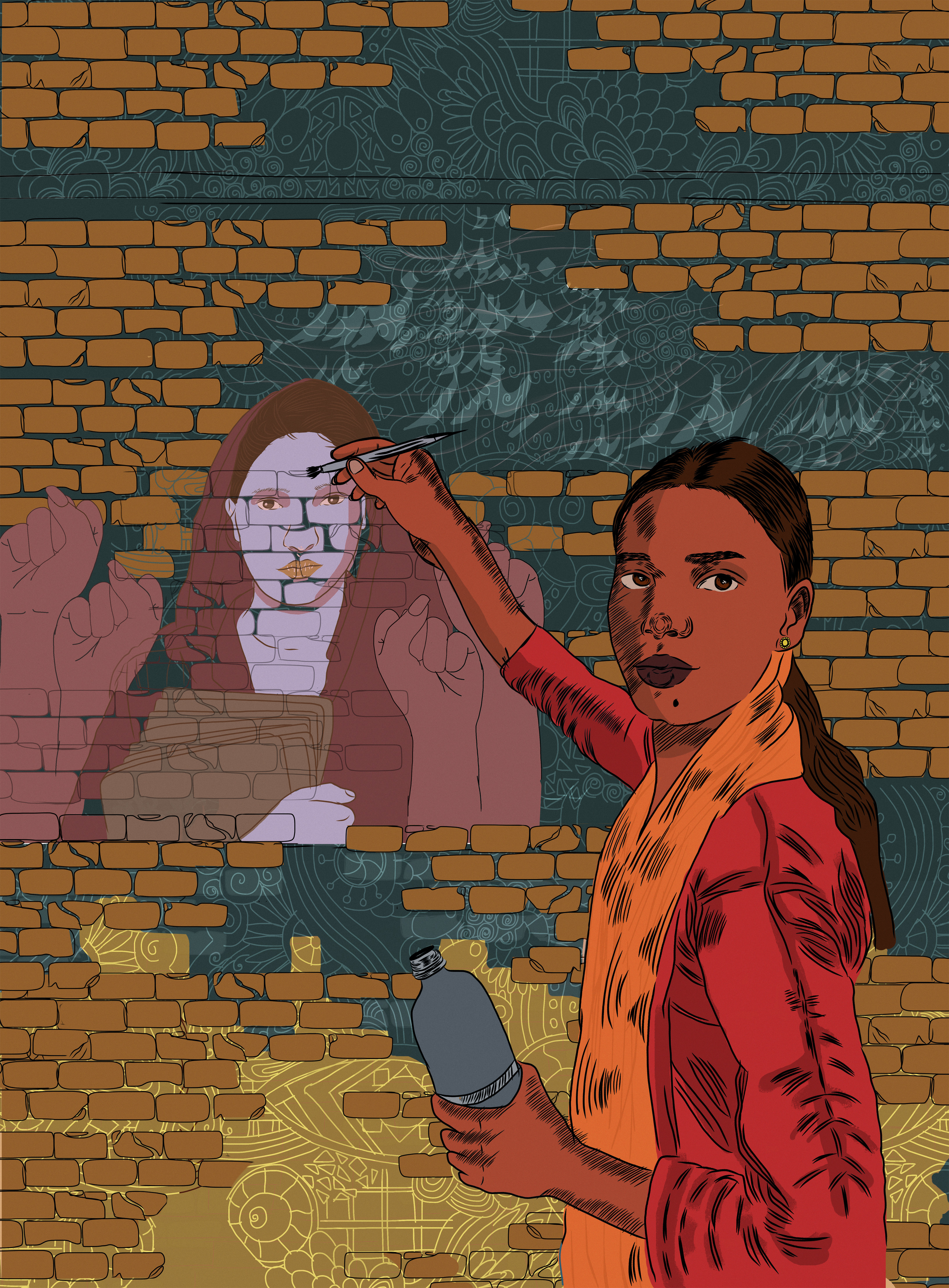 Free From Fear in Digital Art Inspiration by Aasma Qureshi