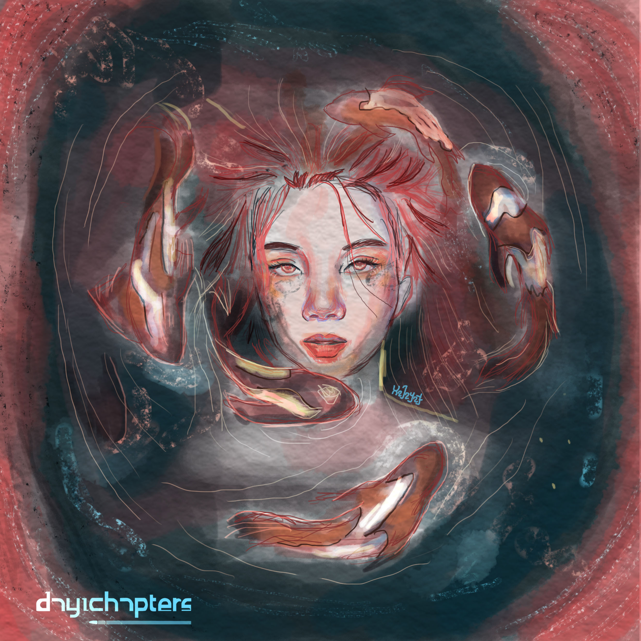 sea of sadness in Illustration and Graphics Inspiration by Nur Hidayah Jaafar