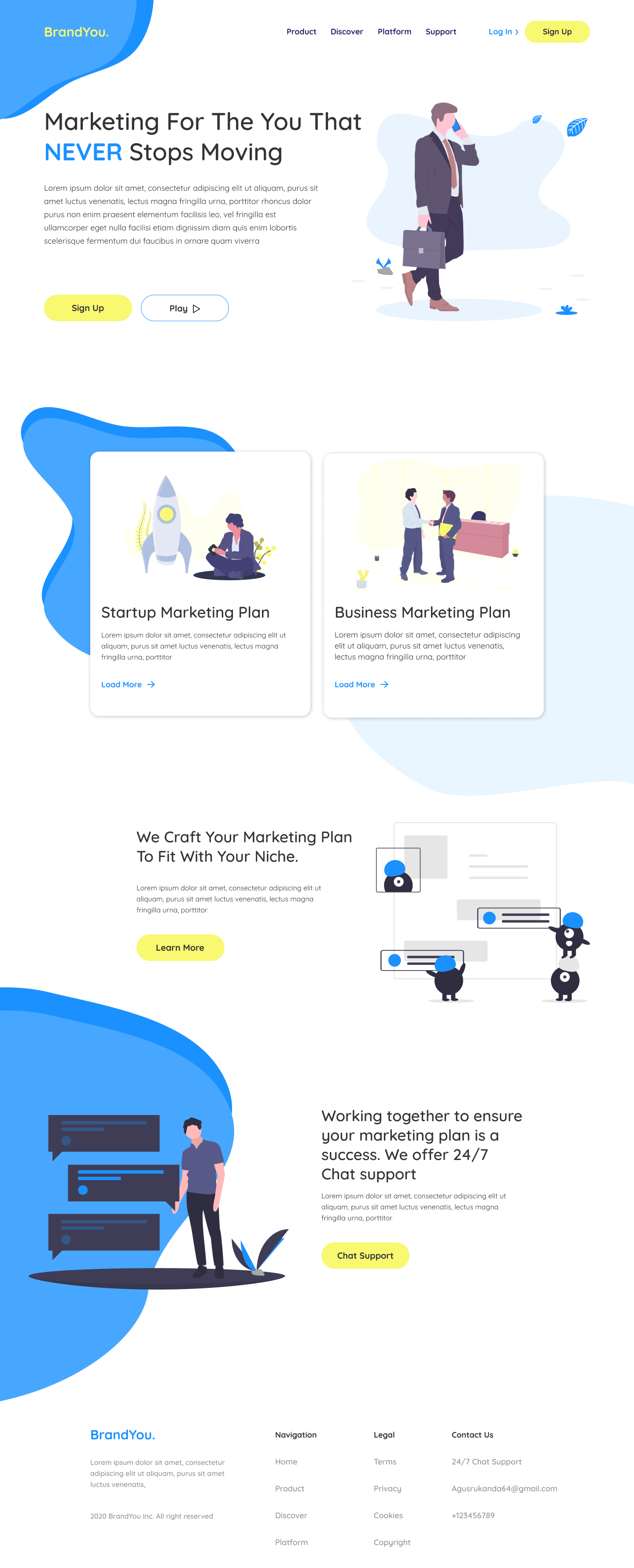 Landing Page BrandYou by Agusbeee Landing Page BrandYou in Website Design Inspiration by Agusbeee