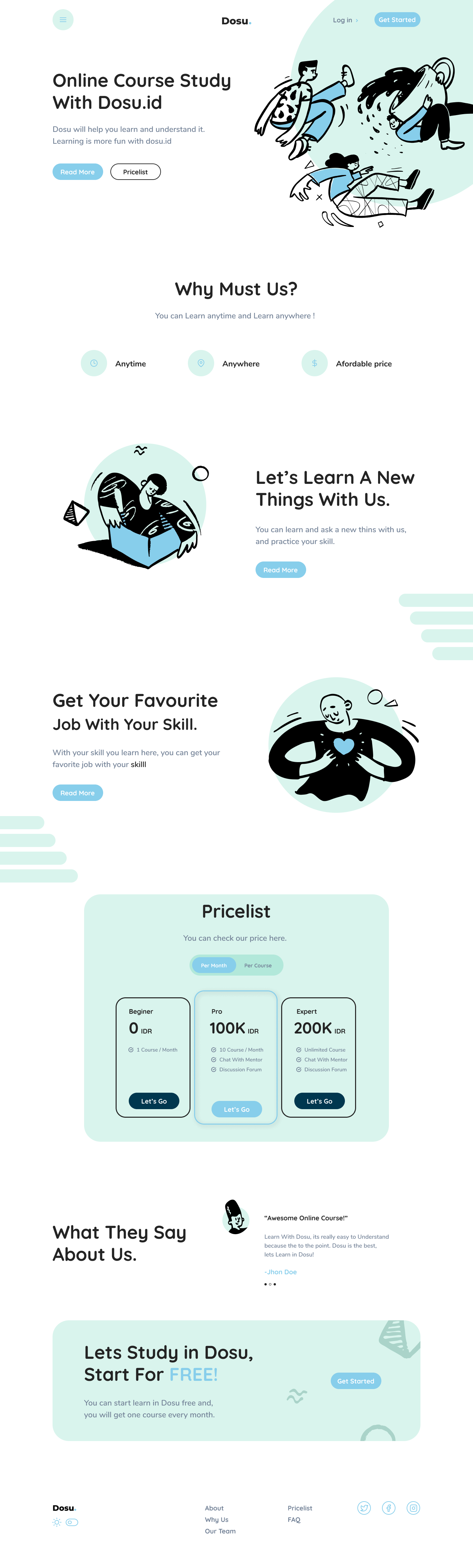 Landing Page Dosu.id in Website Design Inspiration by Agusbeee