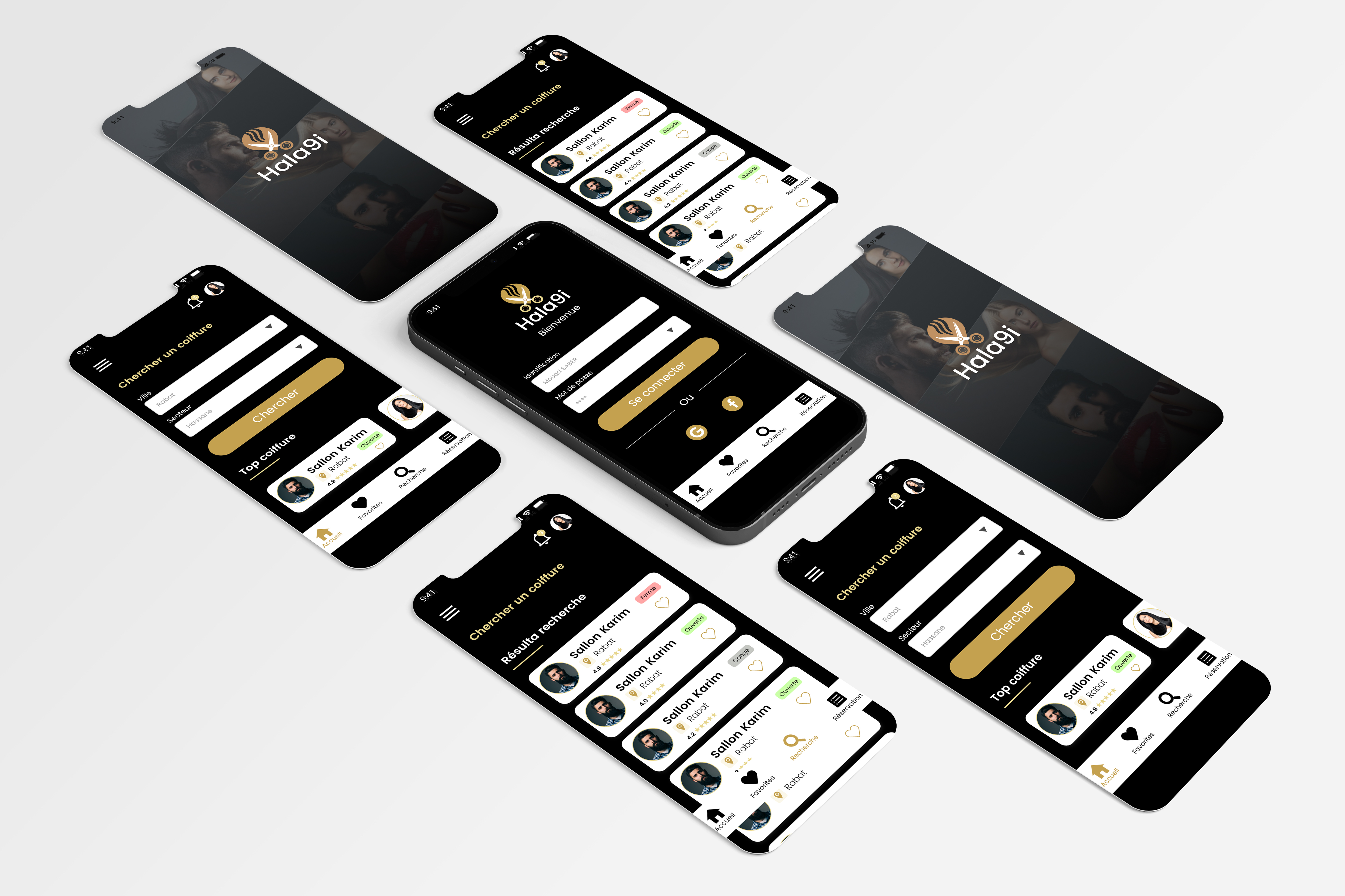 hairstyle Application by Meosan hairstyle Application in Mobile Apps Design Inspiration by Meosan