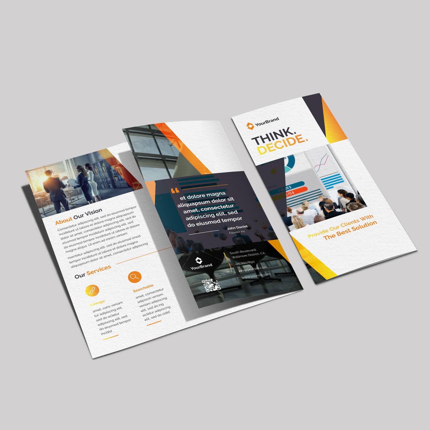 modern trifold brochure by Kidray modern trifold brochure in Brochure Design Inspiration by Kidray