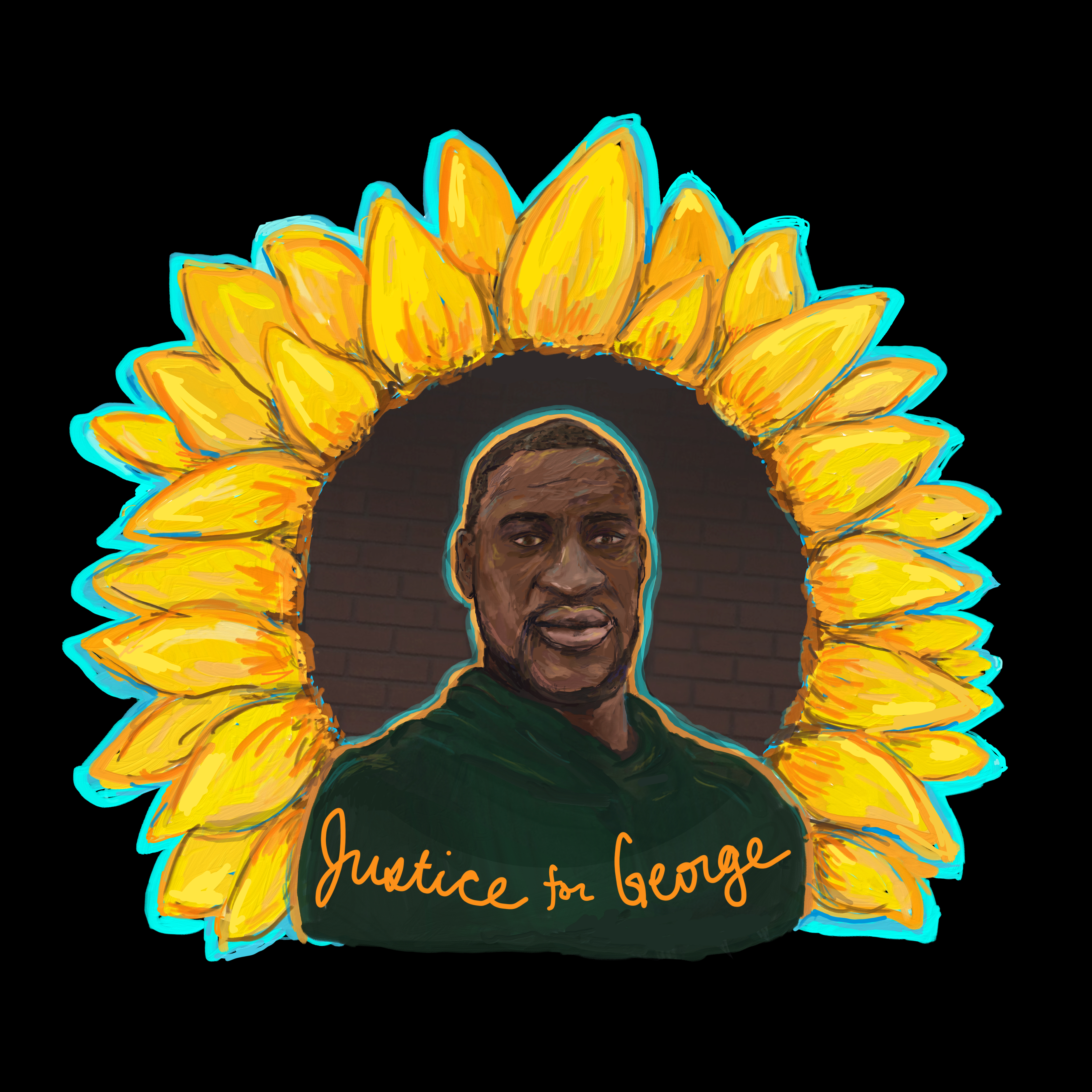 Justice for George Floyd in Illustration and Graphics Inspiration by Tracy Lu