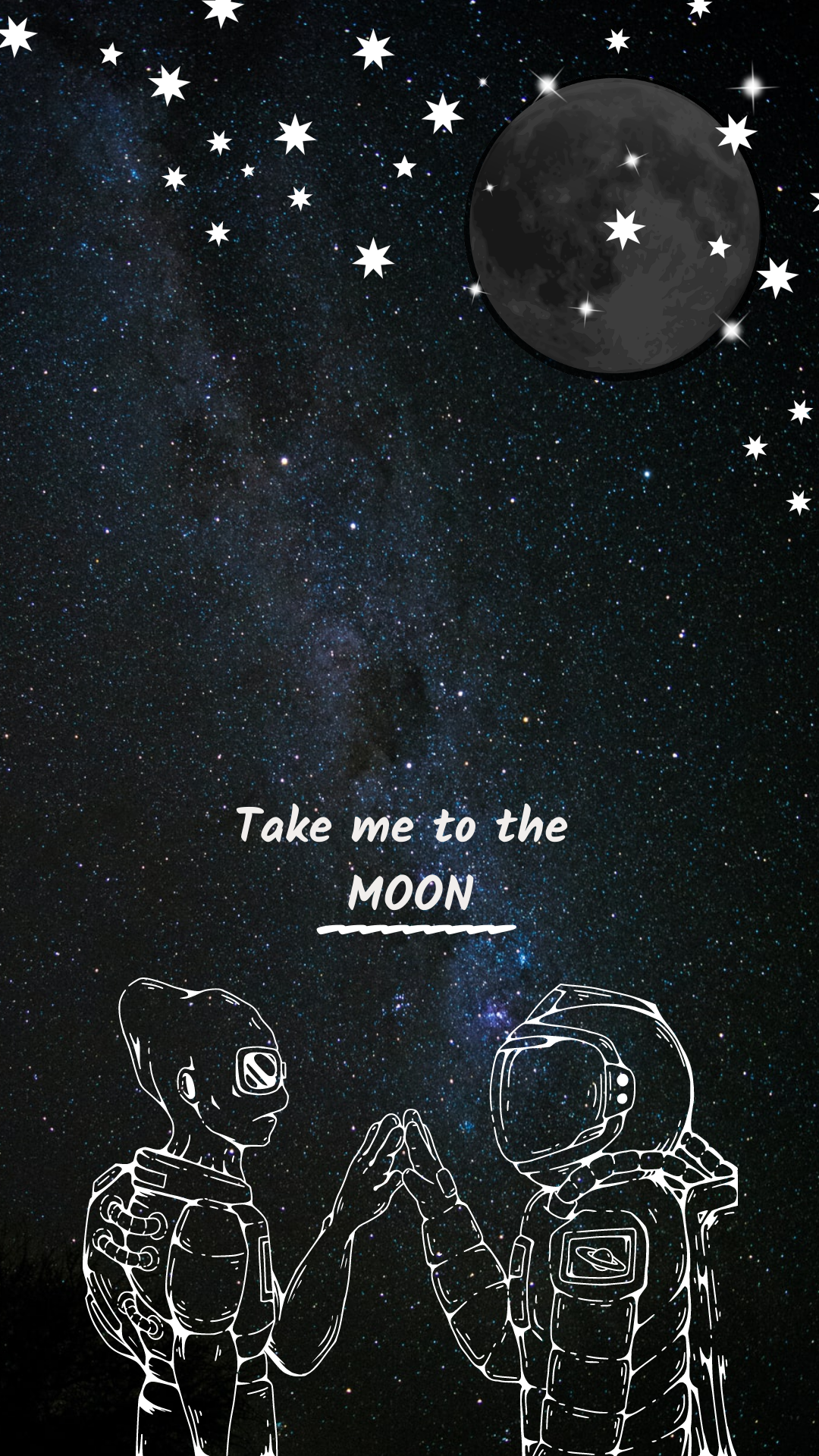 To the moon and back in wallpaper Inspiration by Mae Camma