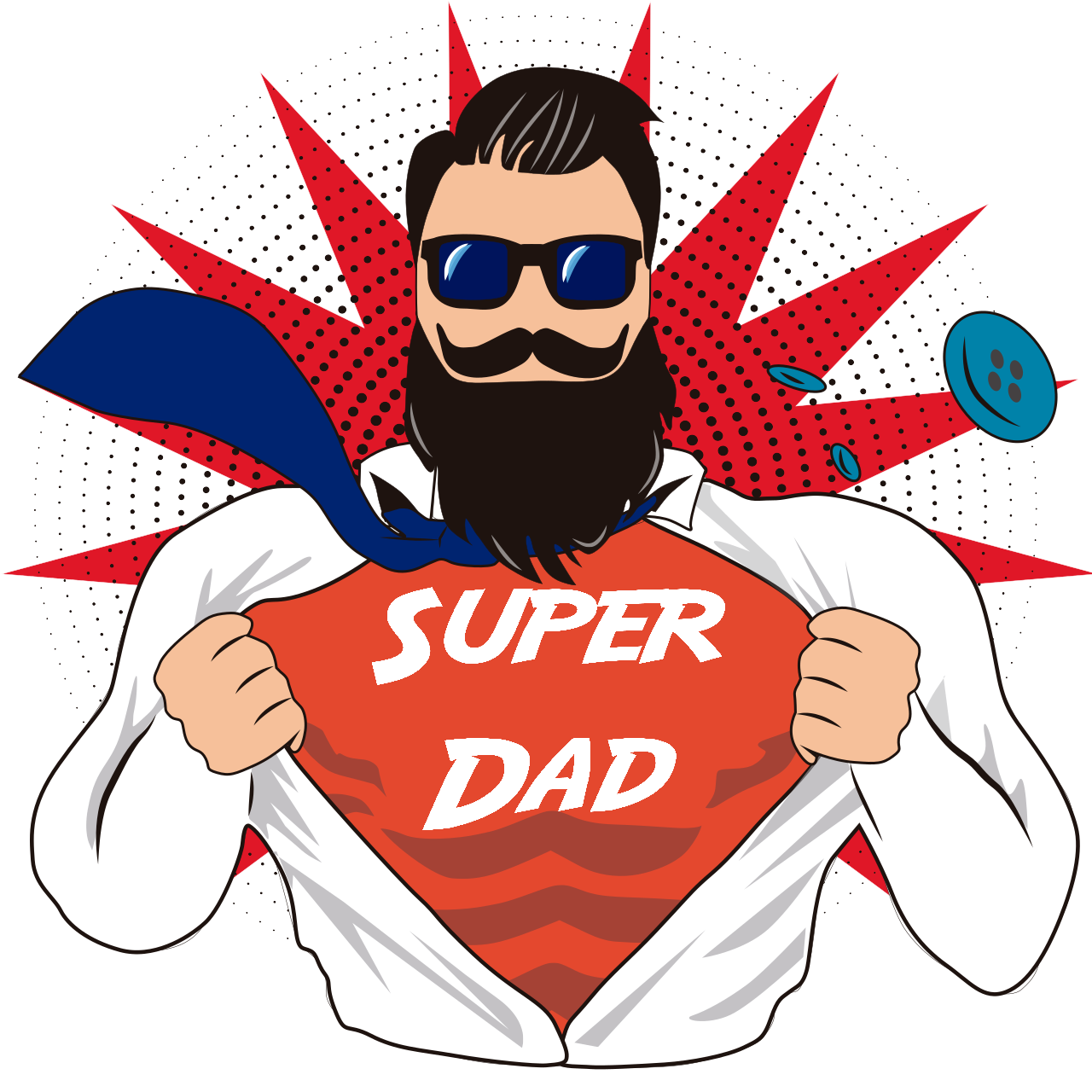 Super Dad in Illustration and Graphics Inspiration by Thamaris Malaver