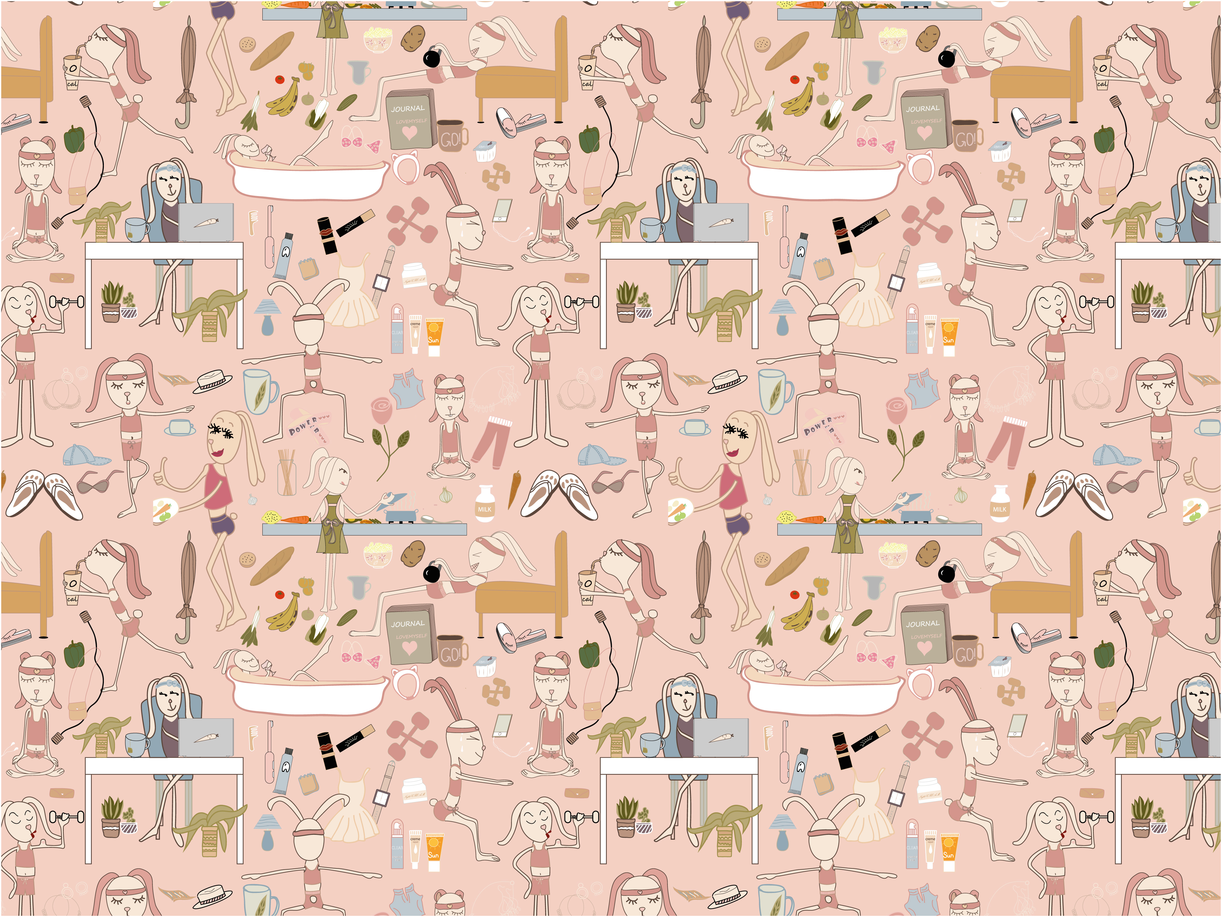 Love yourself in practice. in Pattern & Surface Design Inspiration by Nadia Zhang