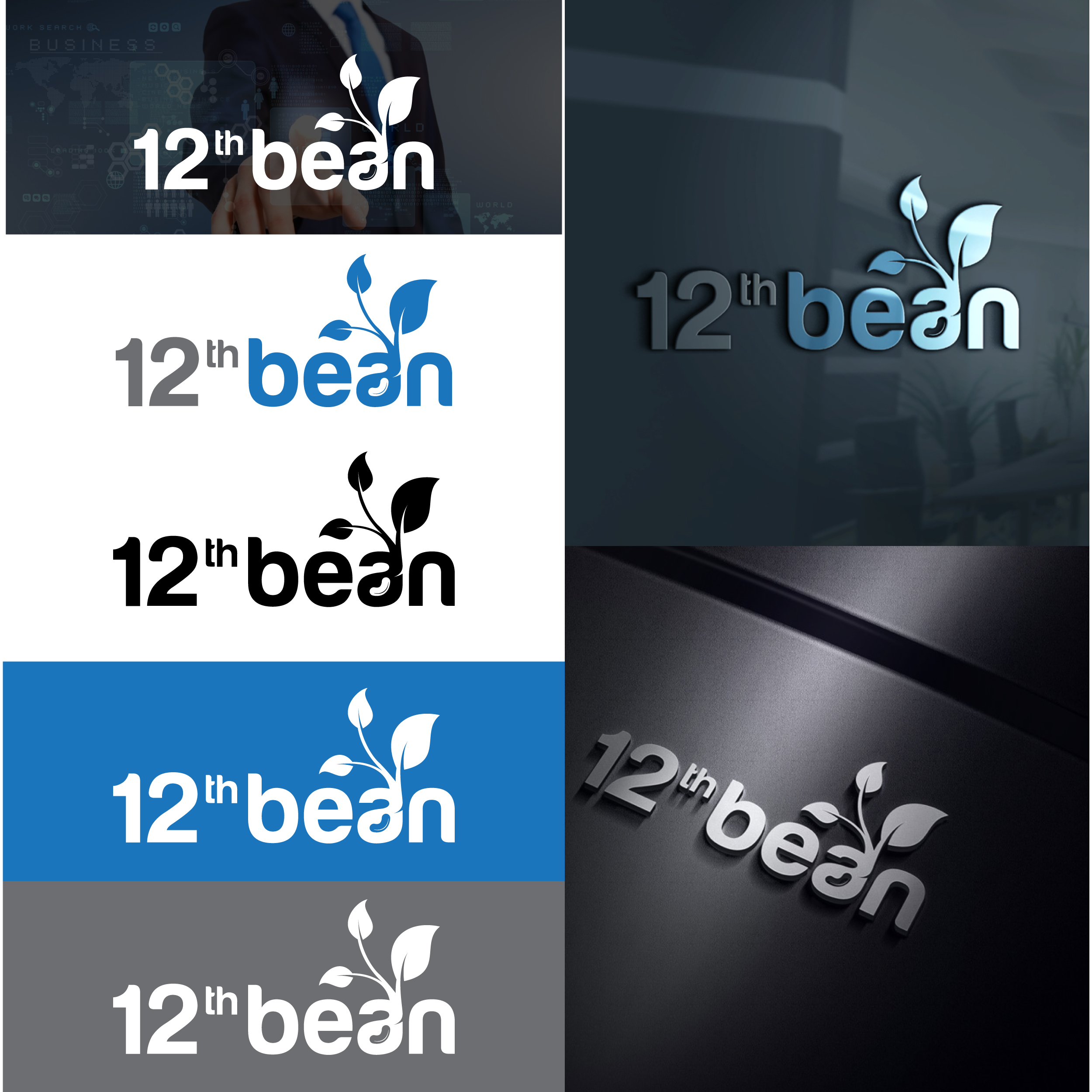 New Tech Agency Logo - 12th Bean in Logo & Brand Identity Inspiration by Pronazmulh