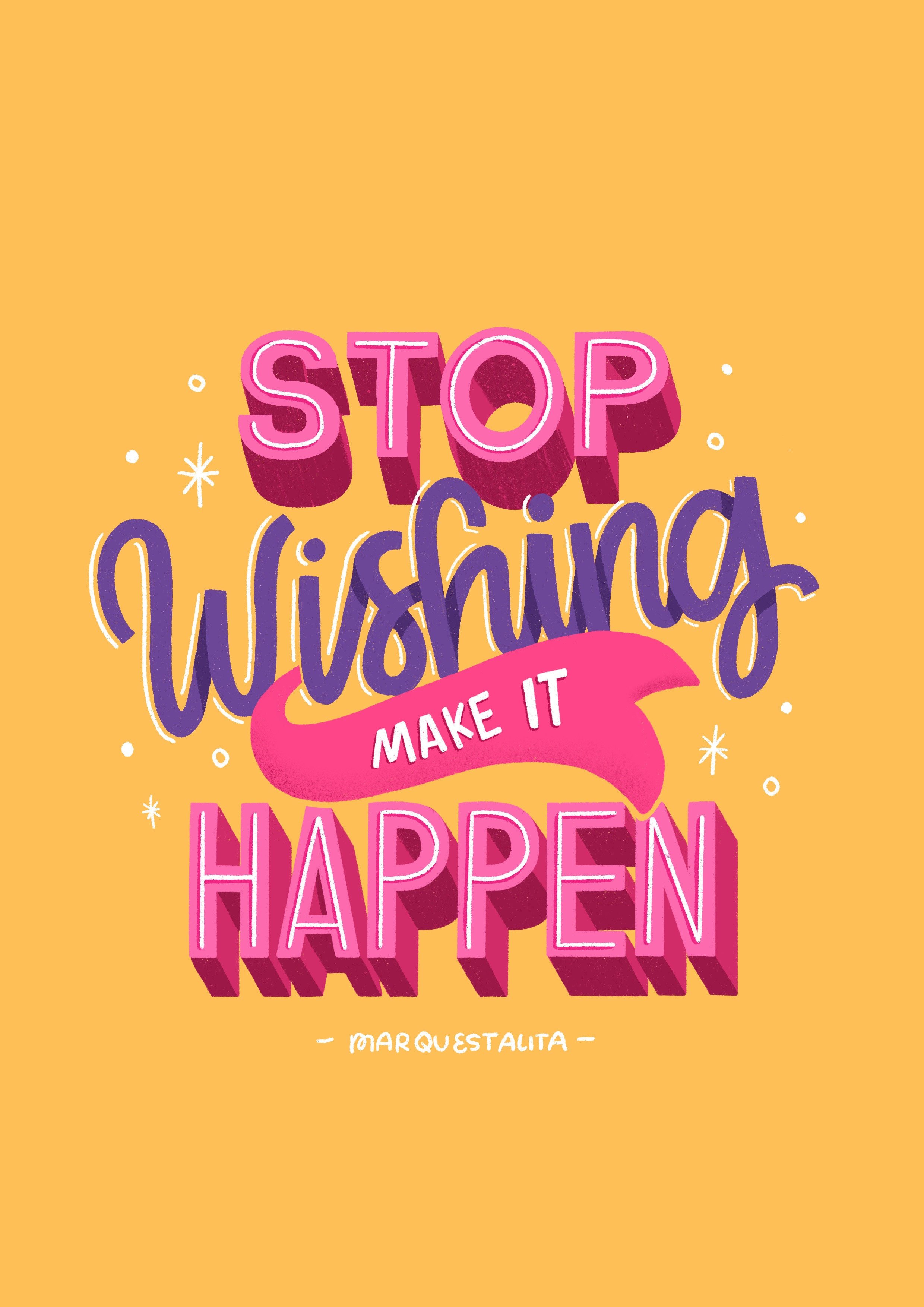 Make It Happen by Talita Marques Make It Happen in Lettering Art Inspiration by Talita Marques