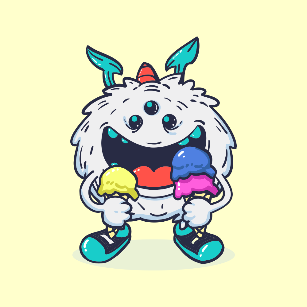 monster ice in T-Shirt Design Inspiration by Flay Art