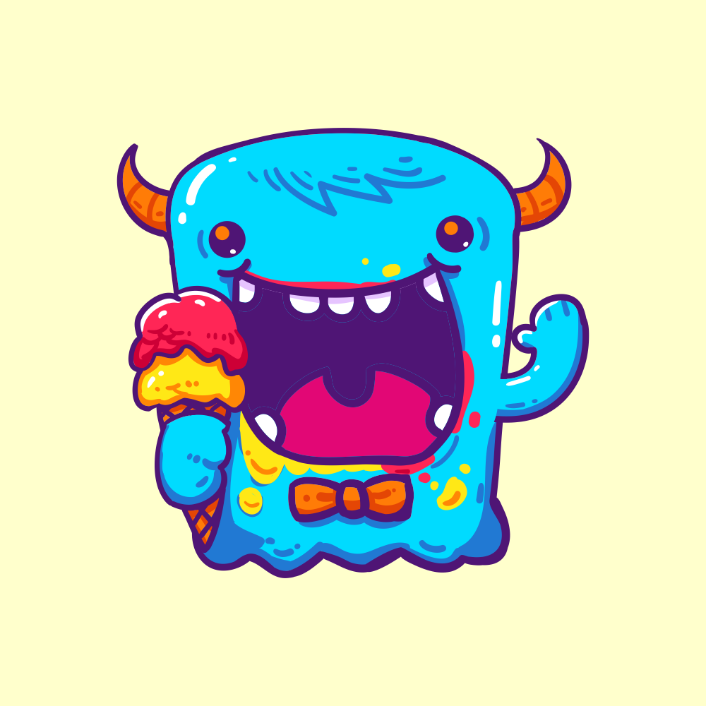 ice monster by Flay Art ice monster in T-Shirt Design Inspiration by Flay Art