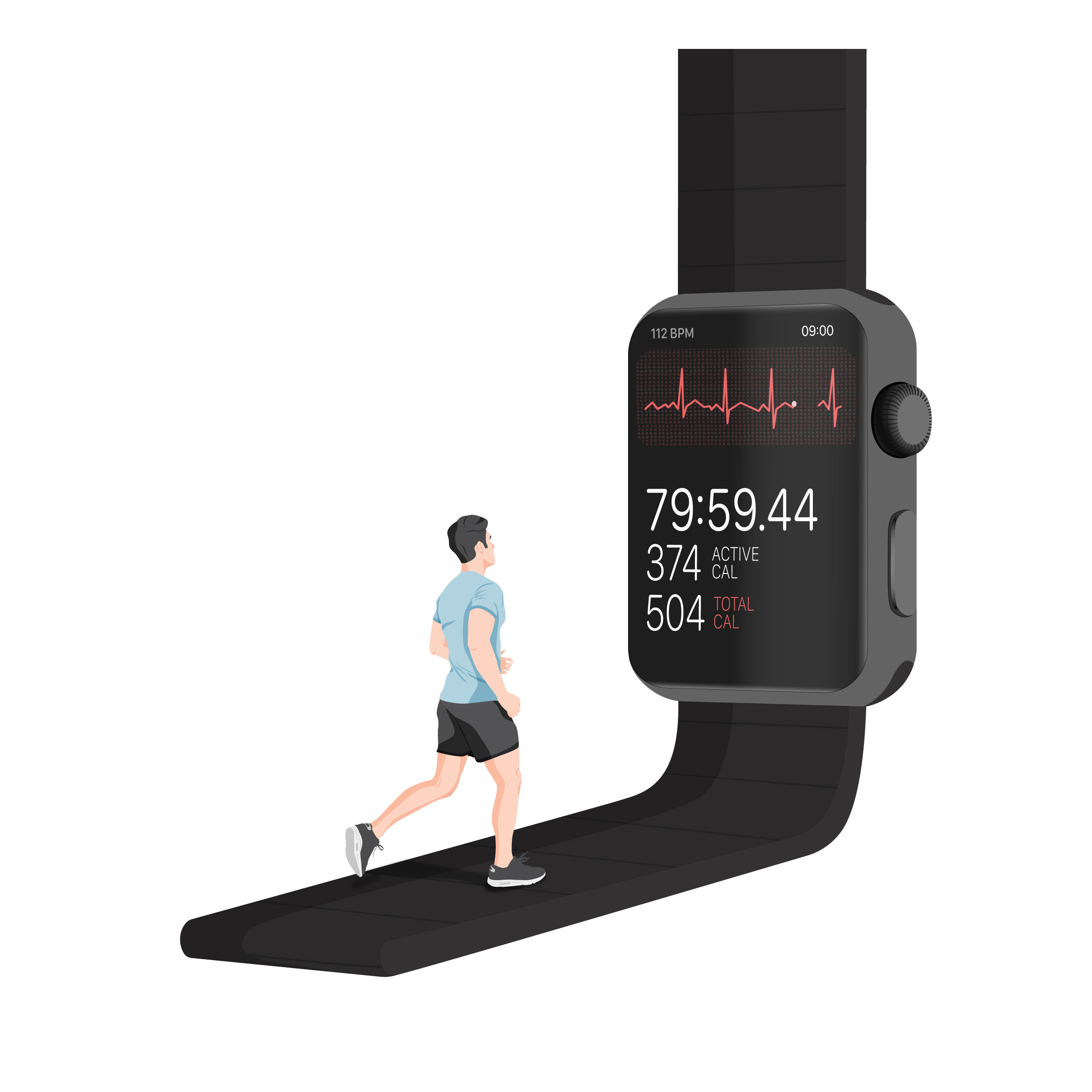 Running for health in Digital Art Inspiration by Arina Ekhunova