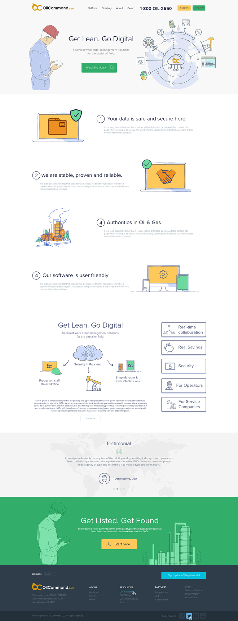 Oil Command landing page by Idea@design Oil Command landing page in Advertisement Design Inspiration by Idea@design