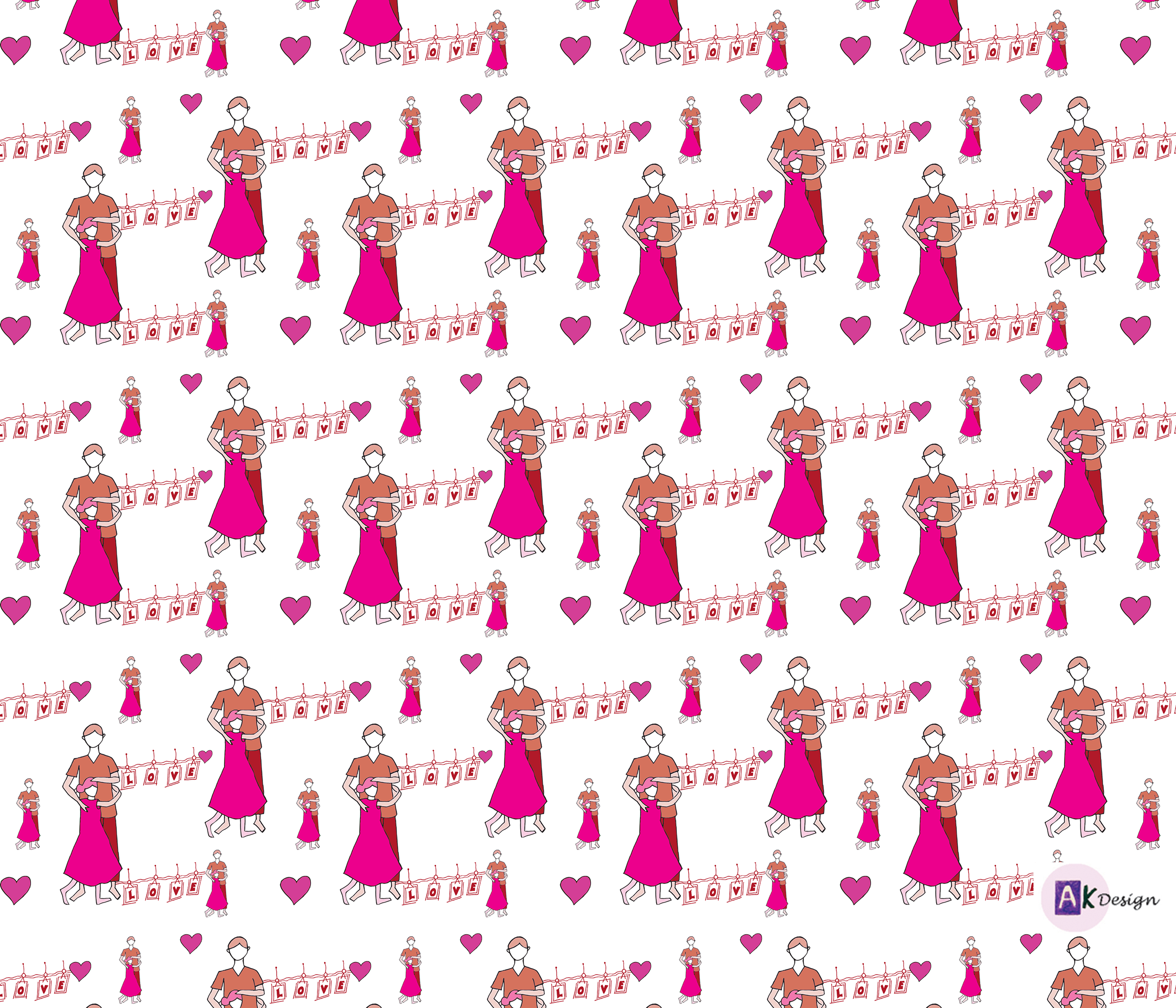 Love For All in Pattern & Surface Design Inspiration by Amna Kiran