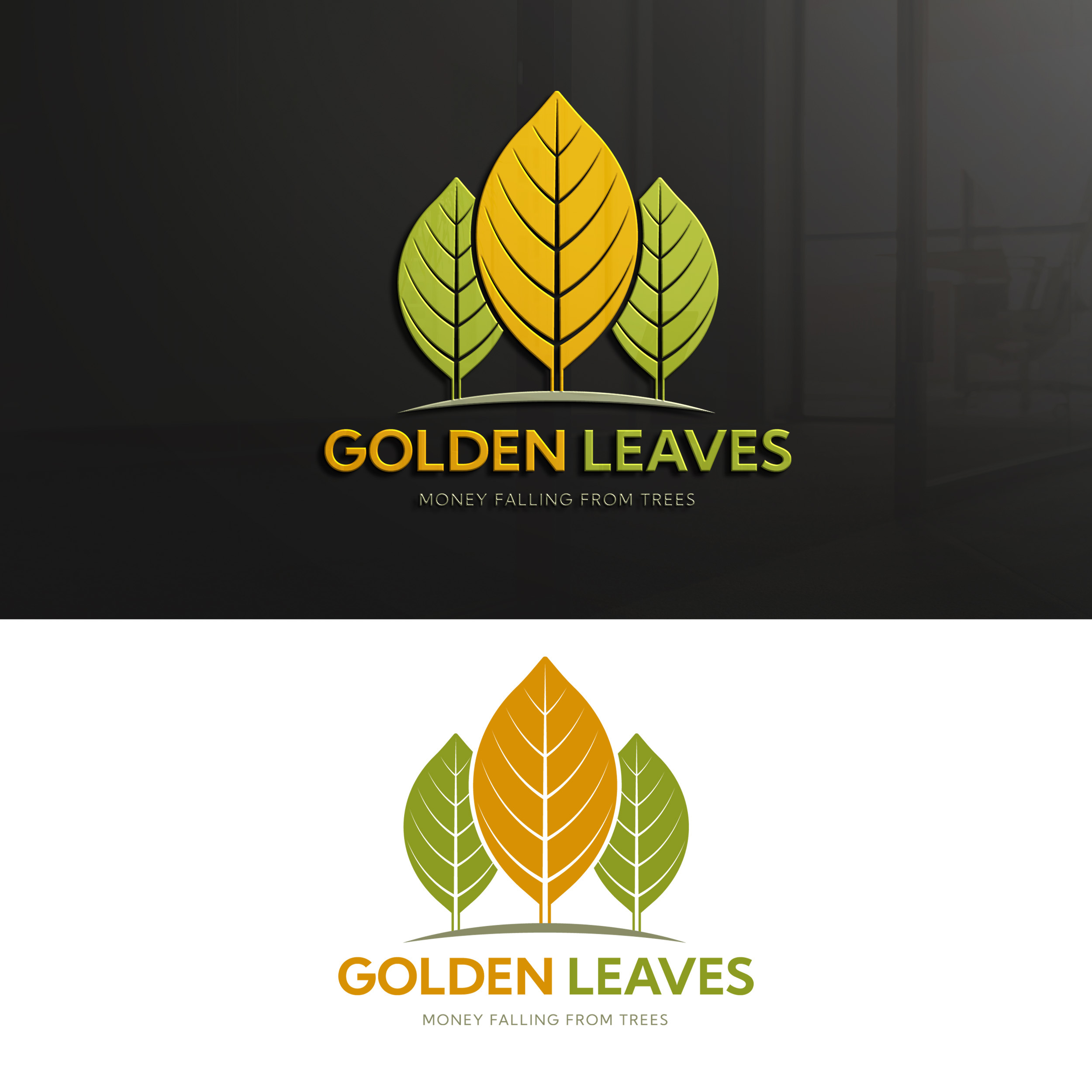 Golden Leaves by Crinovate Golden Leaves in Logo Design Inspiration by Crinovate