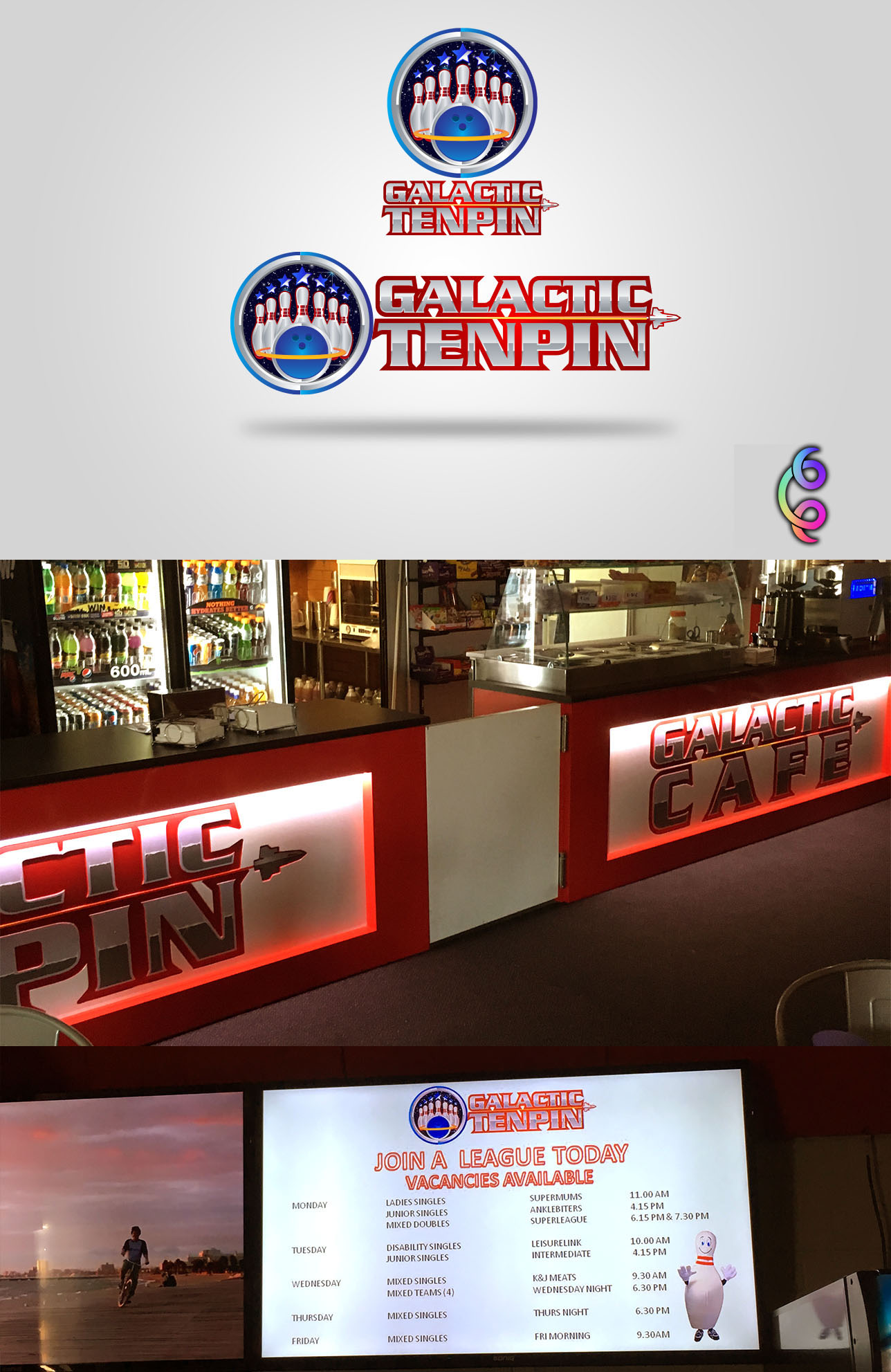 Galactic Tenpin in Advertisement Design Inspiration by Nocrap Design