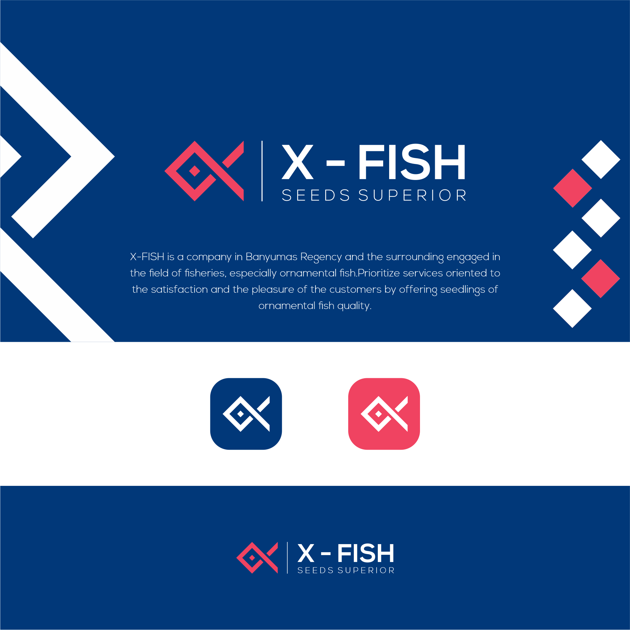 X FISH in Logo Design Inspiration by Hakanurizal13