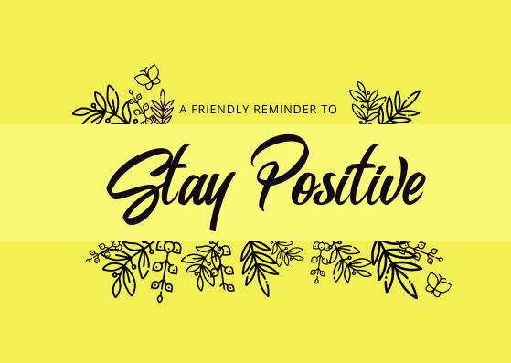 Stay Positive in Card Inspiration by Sanjana S Roy