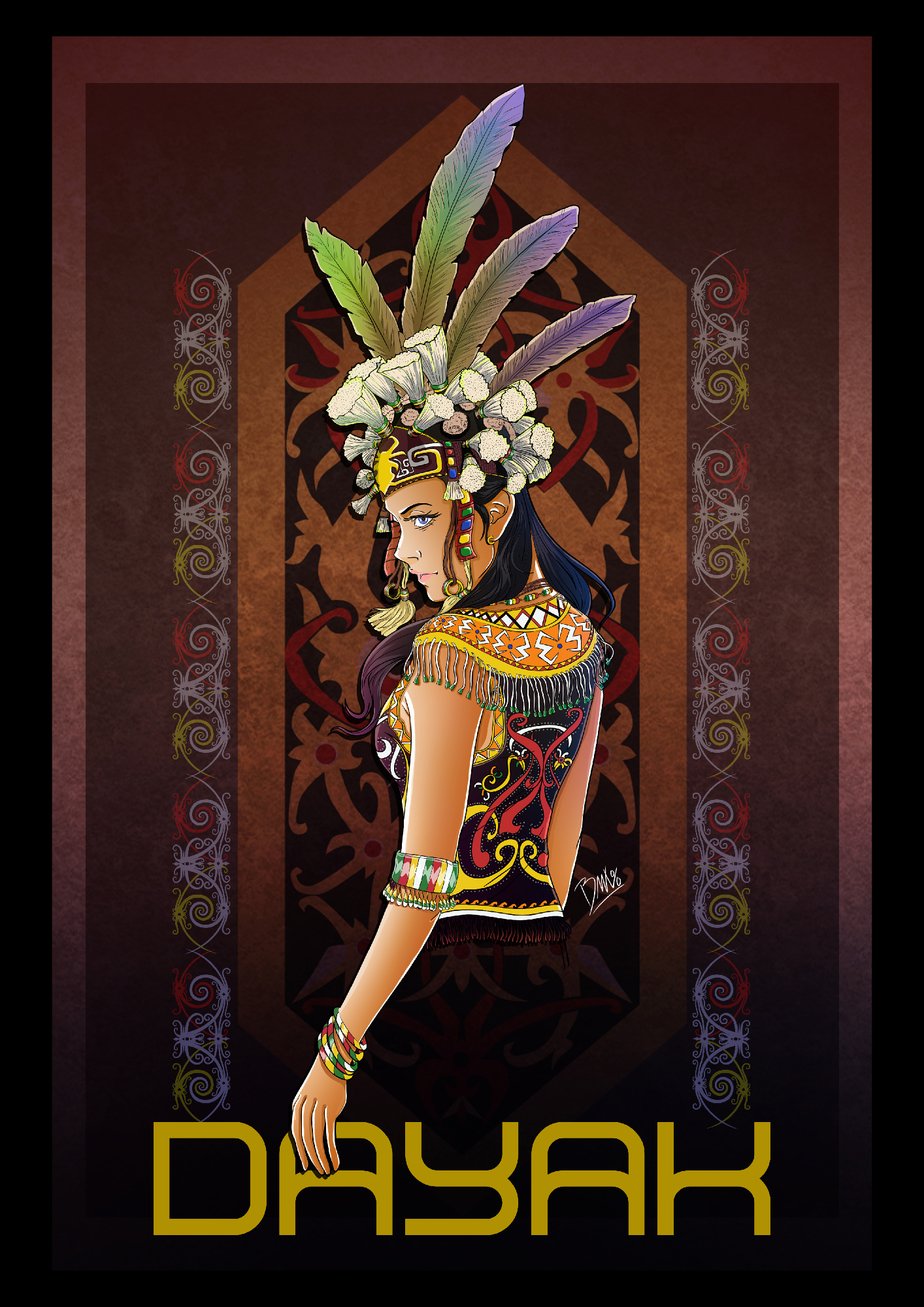 dayak's girl by Bektismart dayak's girl in Illustration and Graphics Inspiration by Bektismart