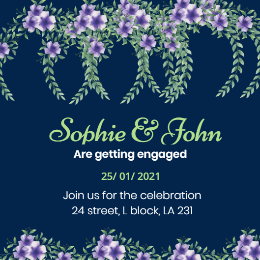 Engagement Invitation Card in Invitation Card Design Inspiration by Jeetain Thapa