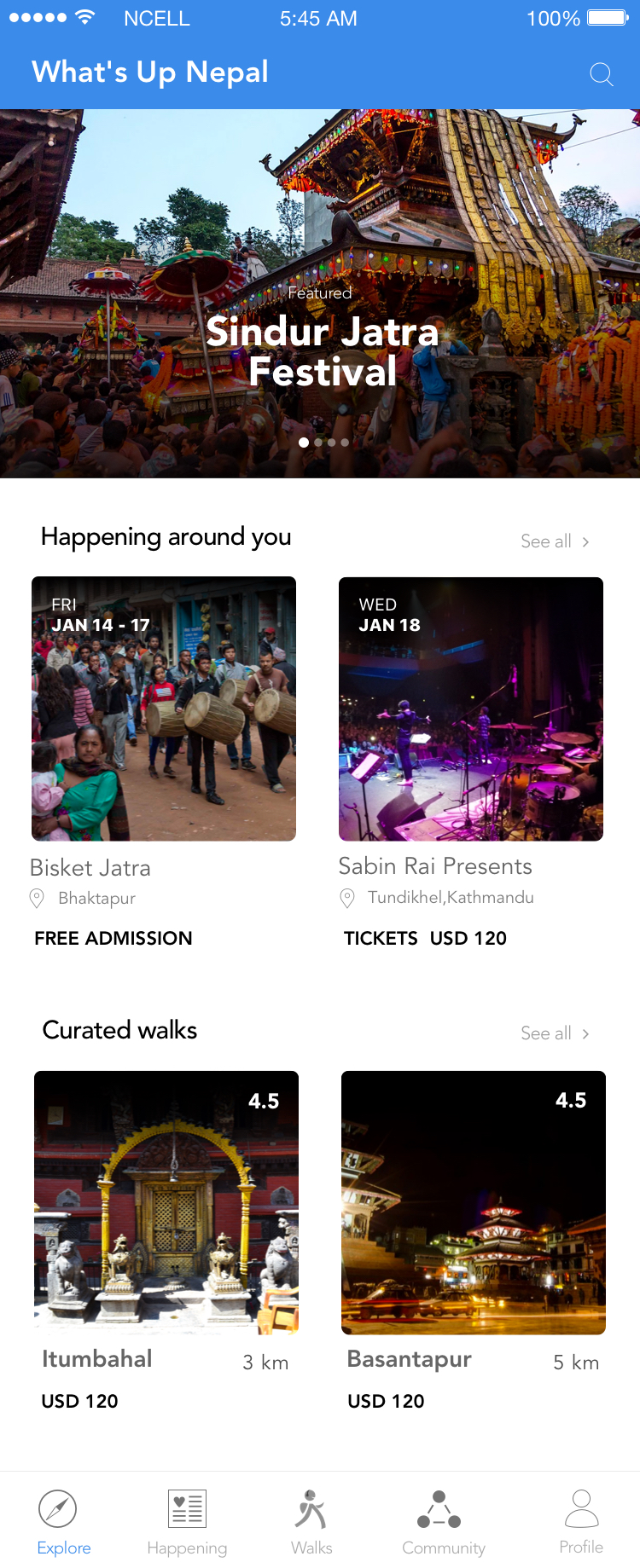 Tour App in Advertisement Design Inspiration by Roshan