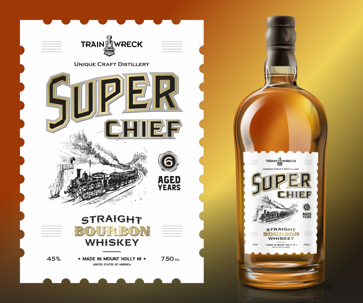 Whiskey label by Vladislav Popov Whiskey label in Label Design Inspiration by Vladislav Popov