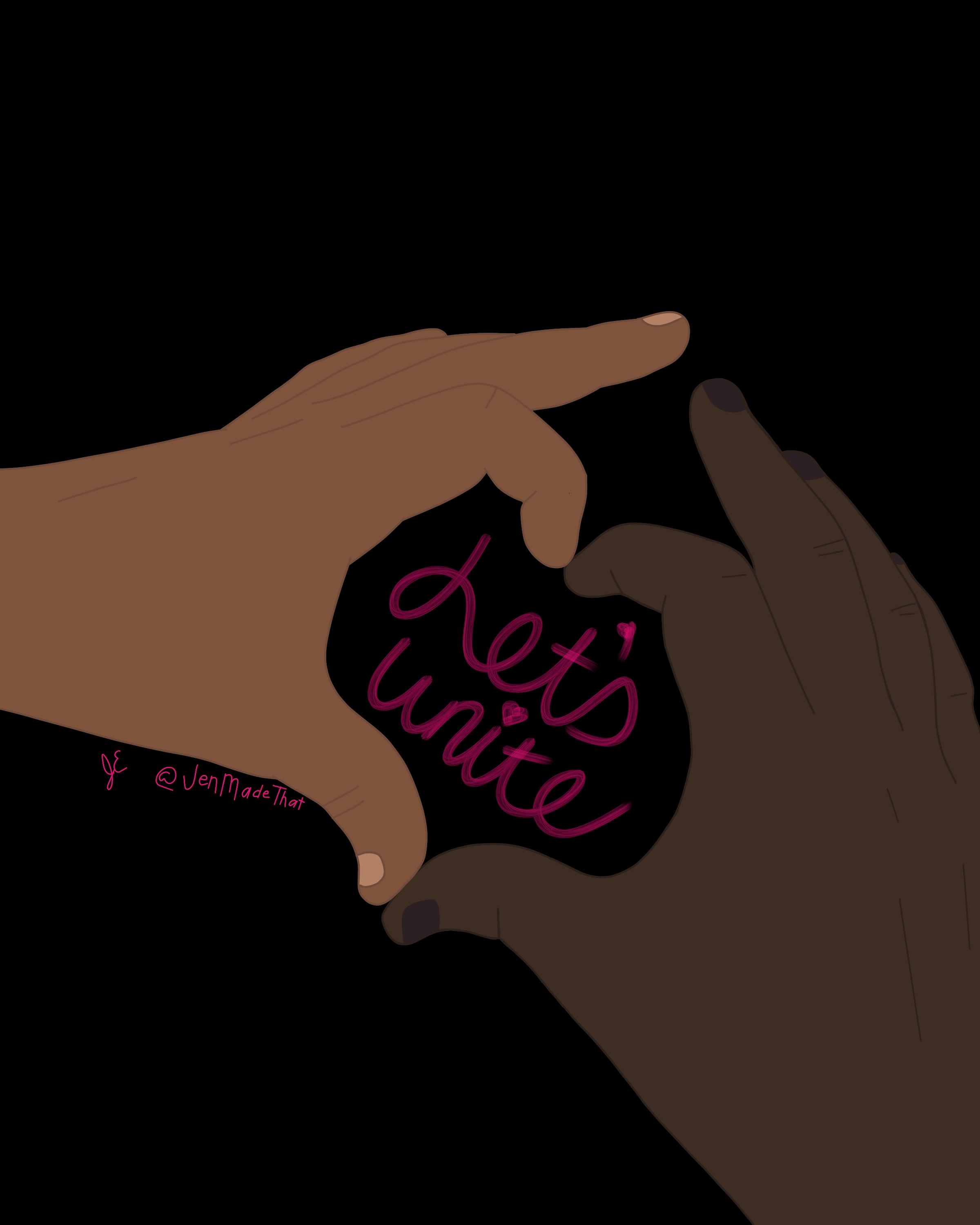 Let’s unite by Jen Eldredge Let’s unite in Illustration and Graphics Inspiration by Jen Eldredge