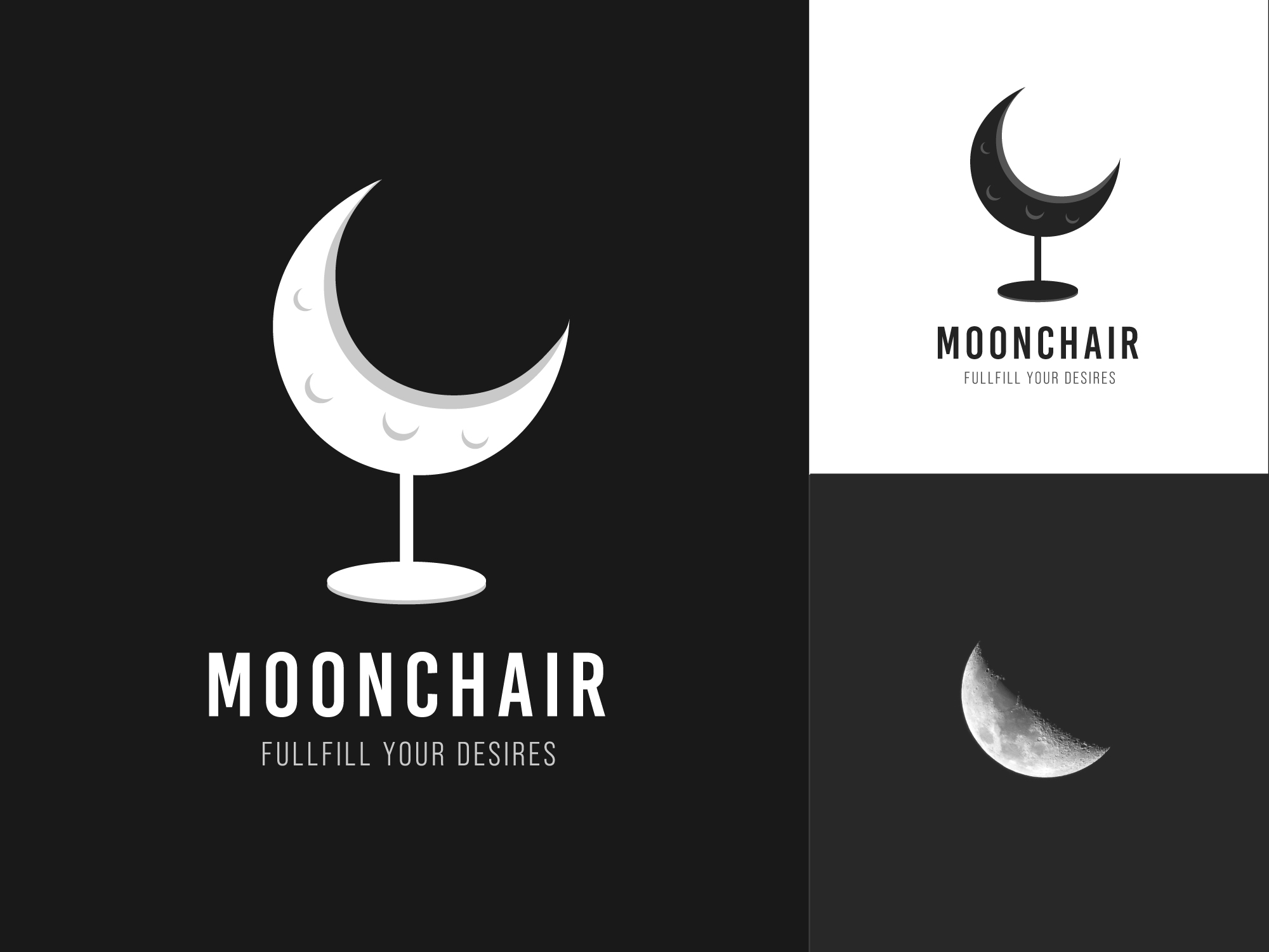 Moonchair Logo Concept by Mehedi Islam Moonchair Logo Concept in Logo Design Inspiration by Mehedi Islam