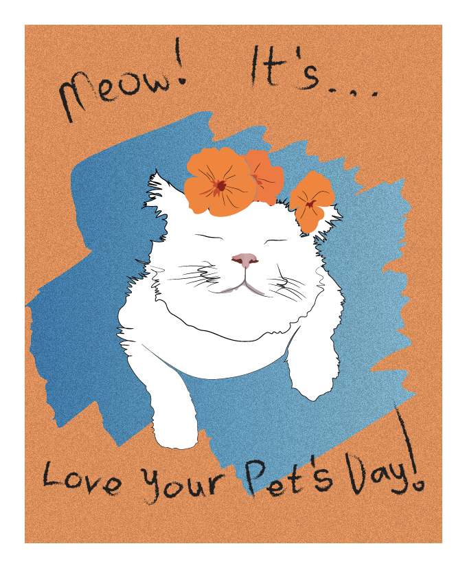 Love Your Pet's Day Card in Digital Art Inspiration by Bairaiza Tawakim
