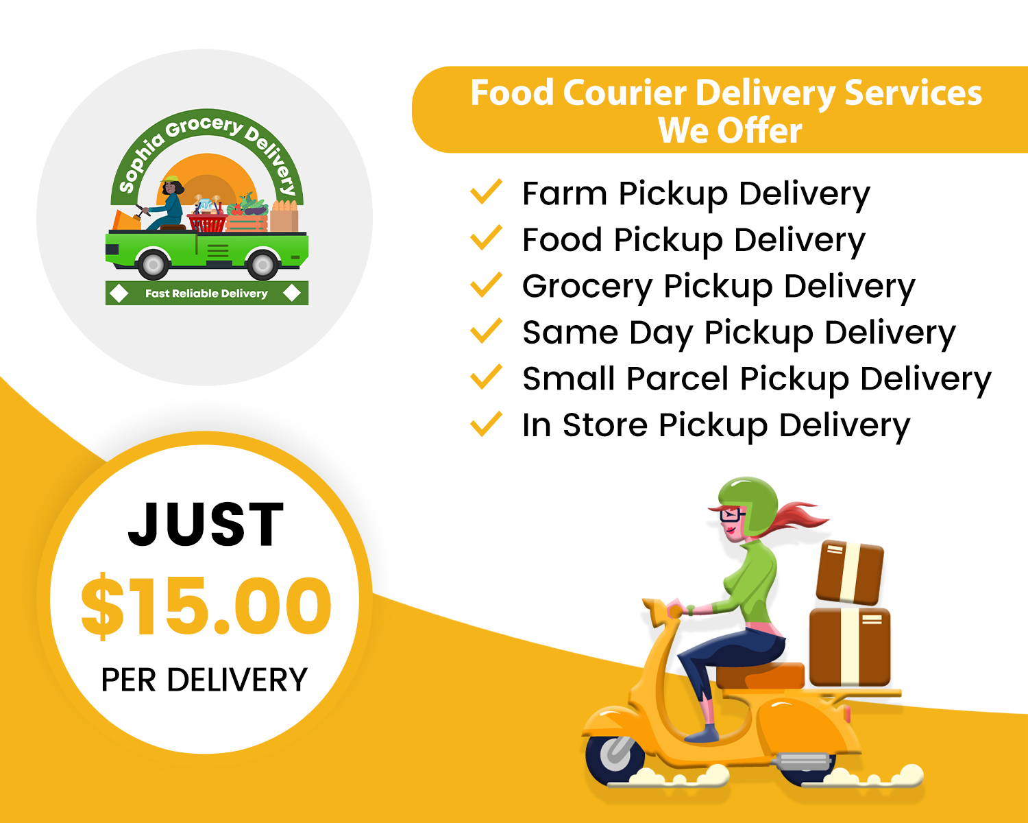Delivery Service Post Card Design by Elizaprostudio Delivery Service Post Card Design in Postcard design Inspiration by Elizaprostudio