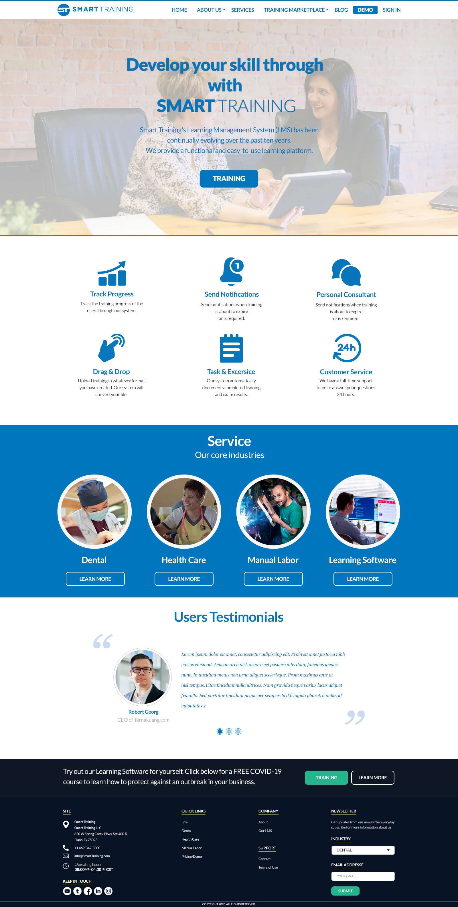Smarttraining redesign in Website Design Inspiration by Putueka22