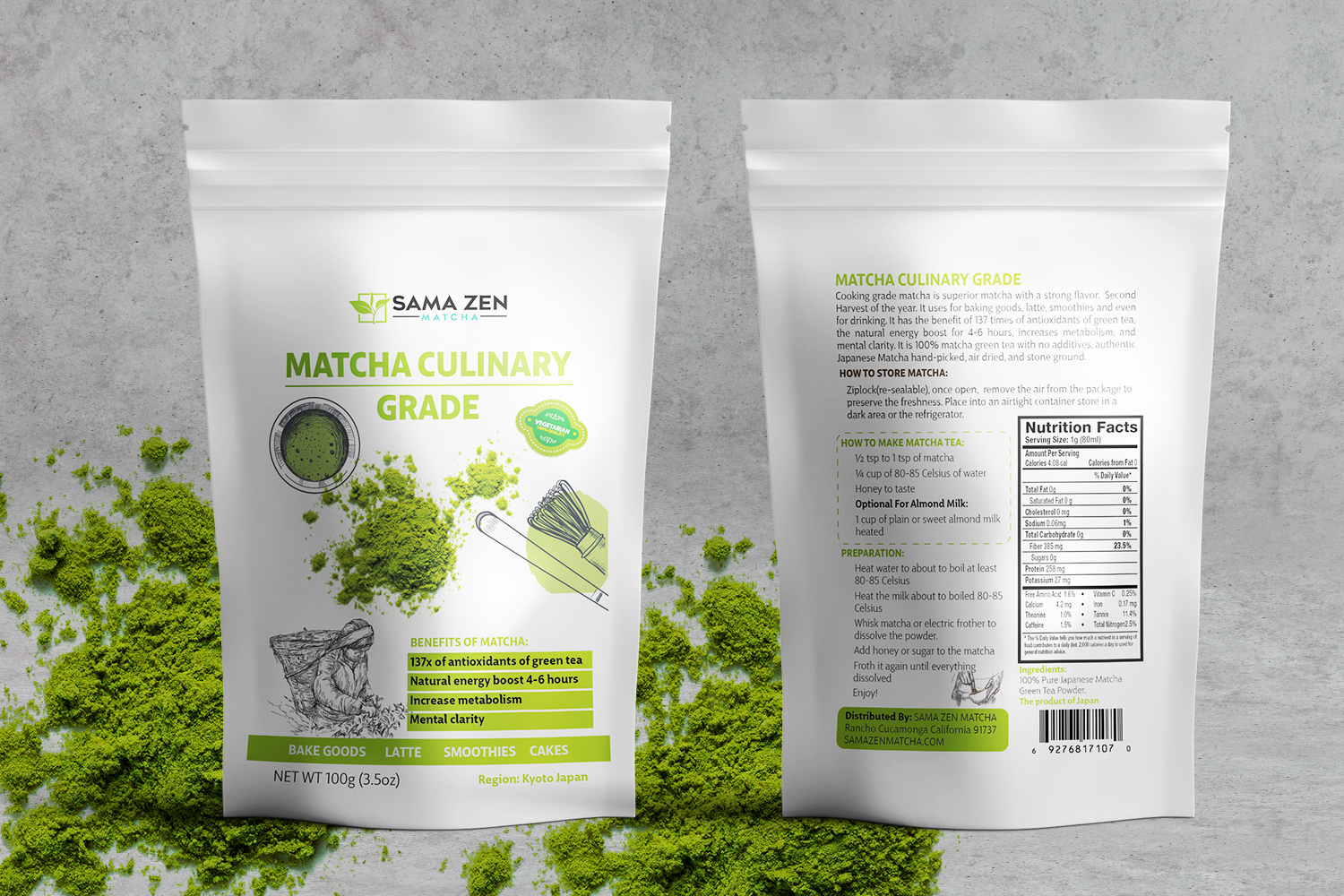 Matcha Powder Pouch by Yarisw Matcha Powder Pouch in Packaging Design Inspiration by Yarisw