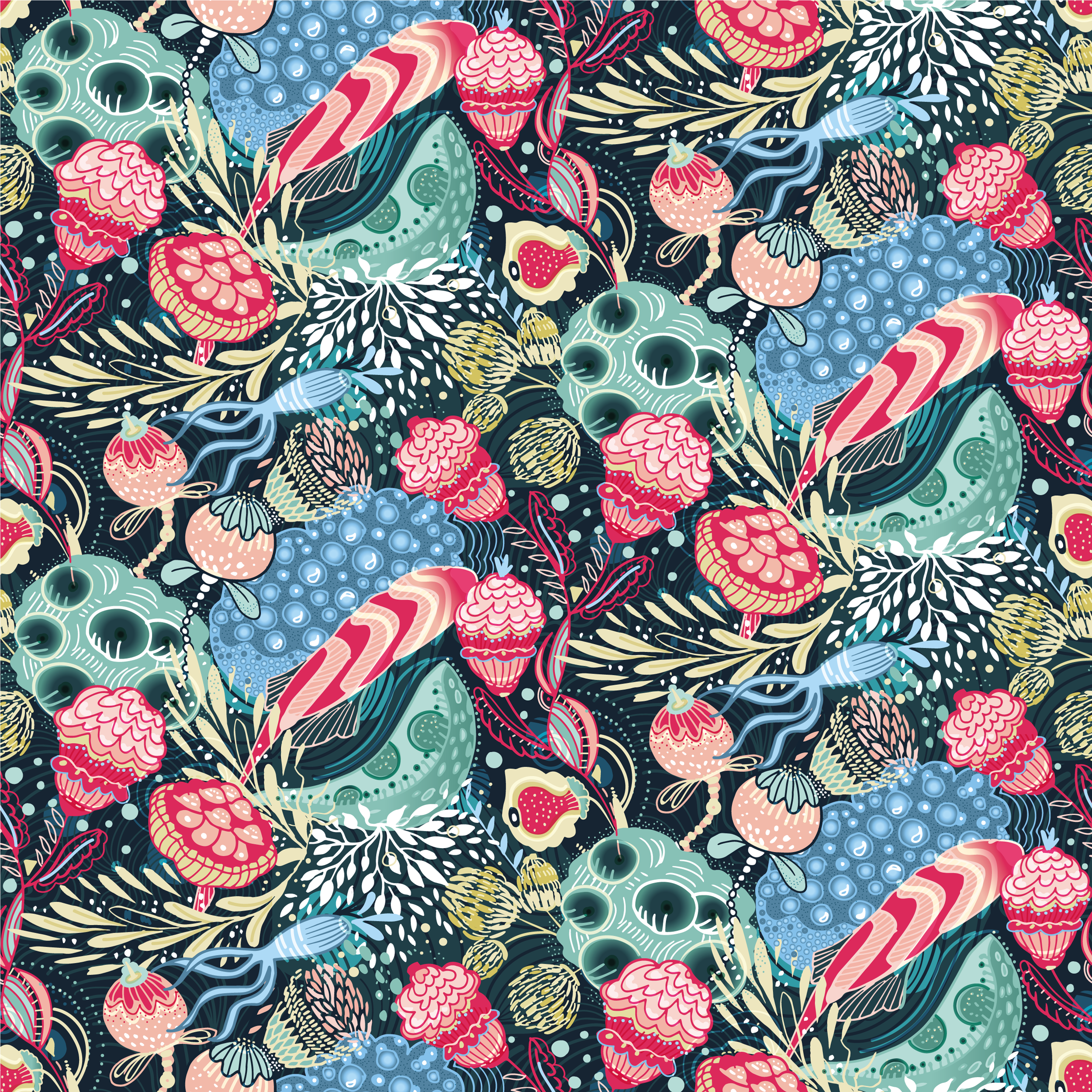 Marine in Pattern & Surface Design Inspiration by Duchene Lucille