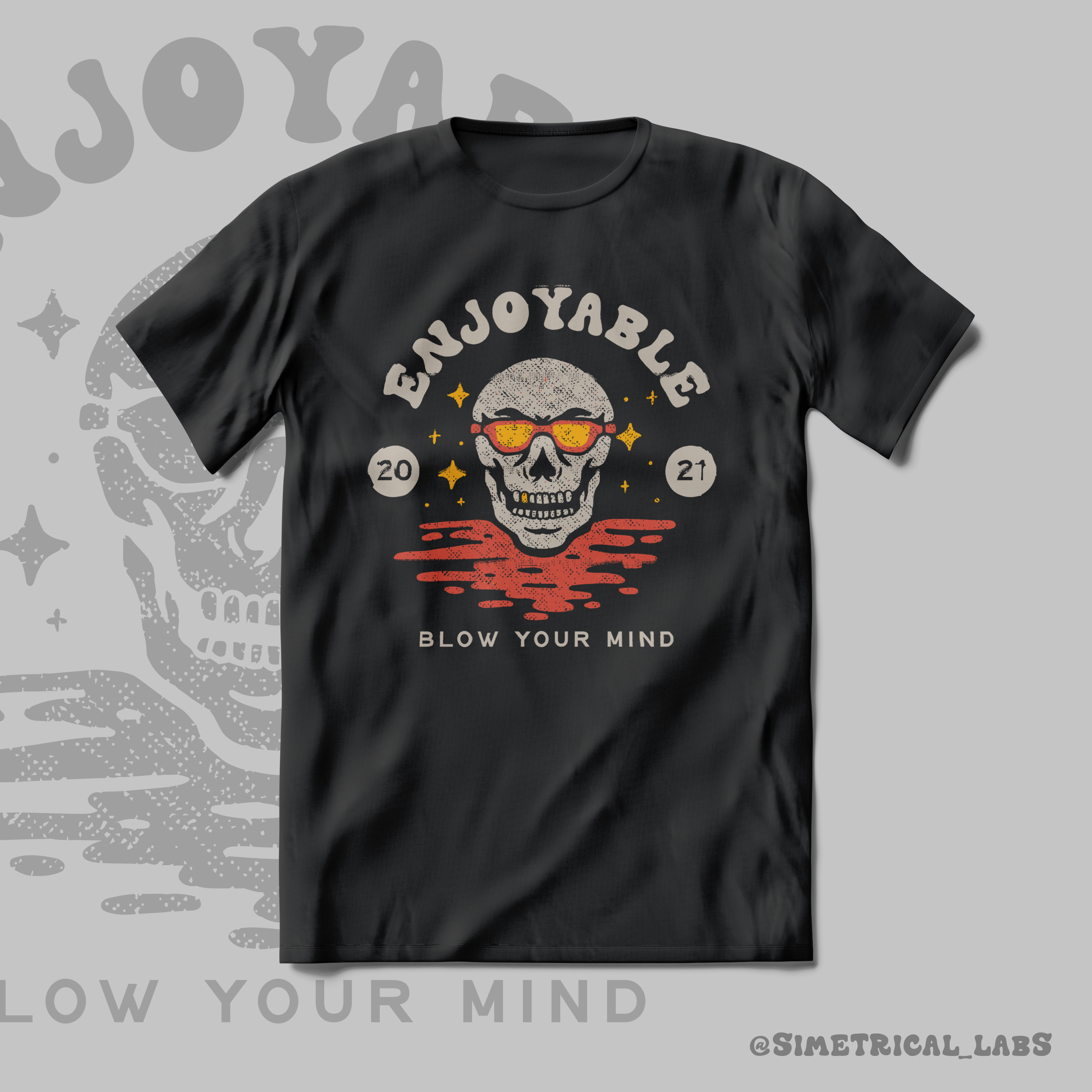 Skull T-shirt Illustration in T-Shirt Design Inspiration by Rizka Prayuda